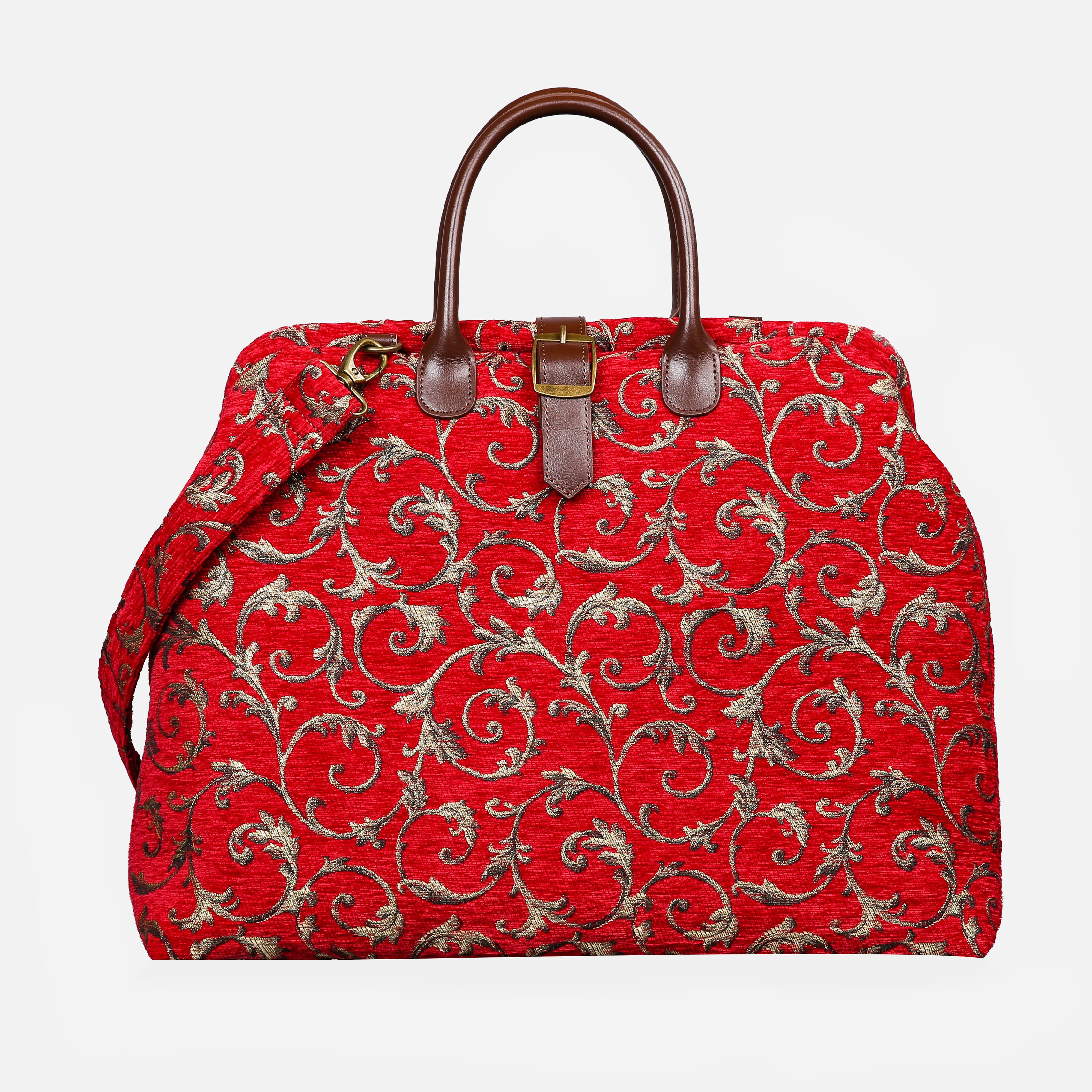 Vintage Scroll Red Mary Poppins Weekender