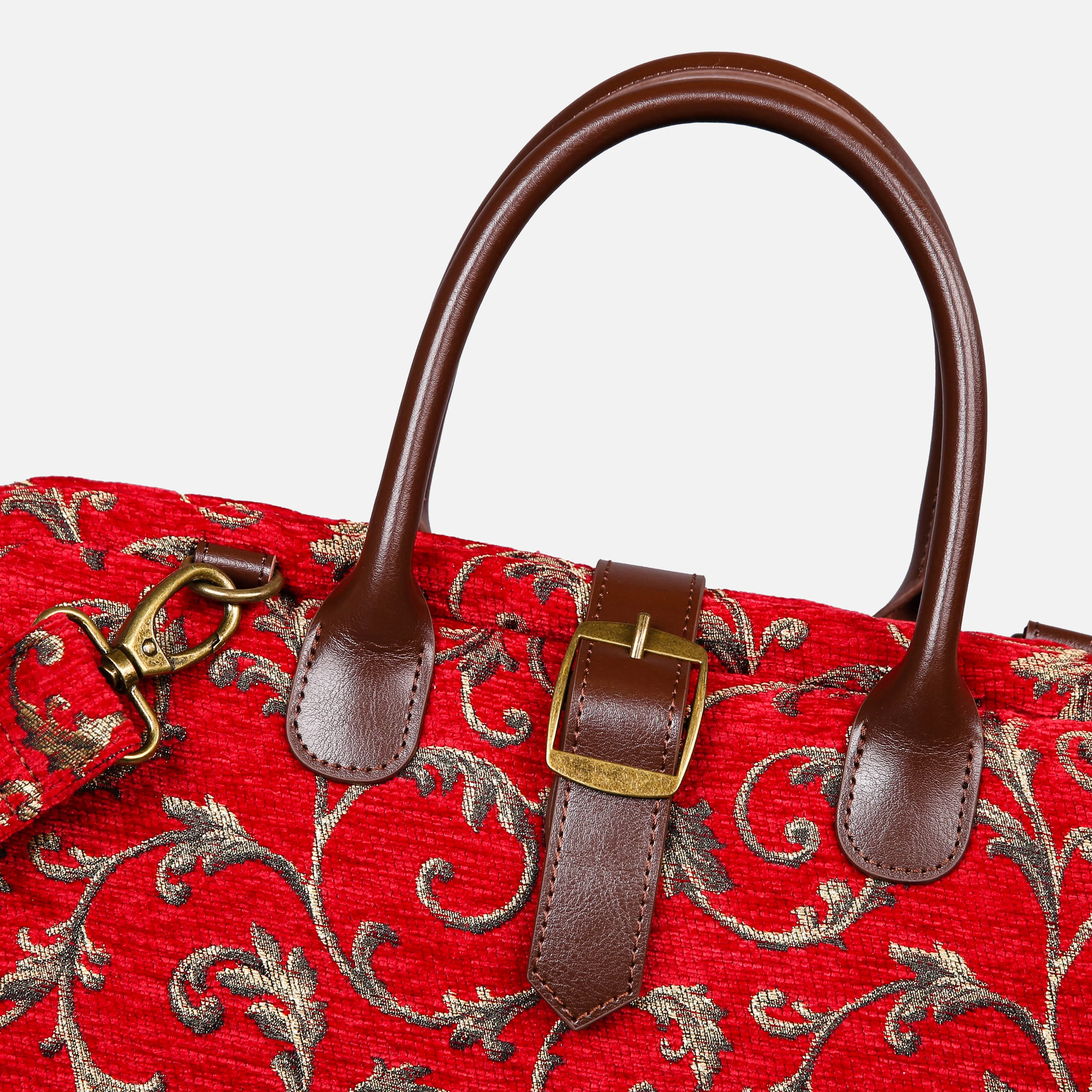 Vintage Scroll Red Mary Poppins Weekender - Image 4