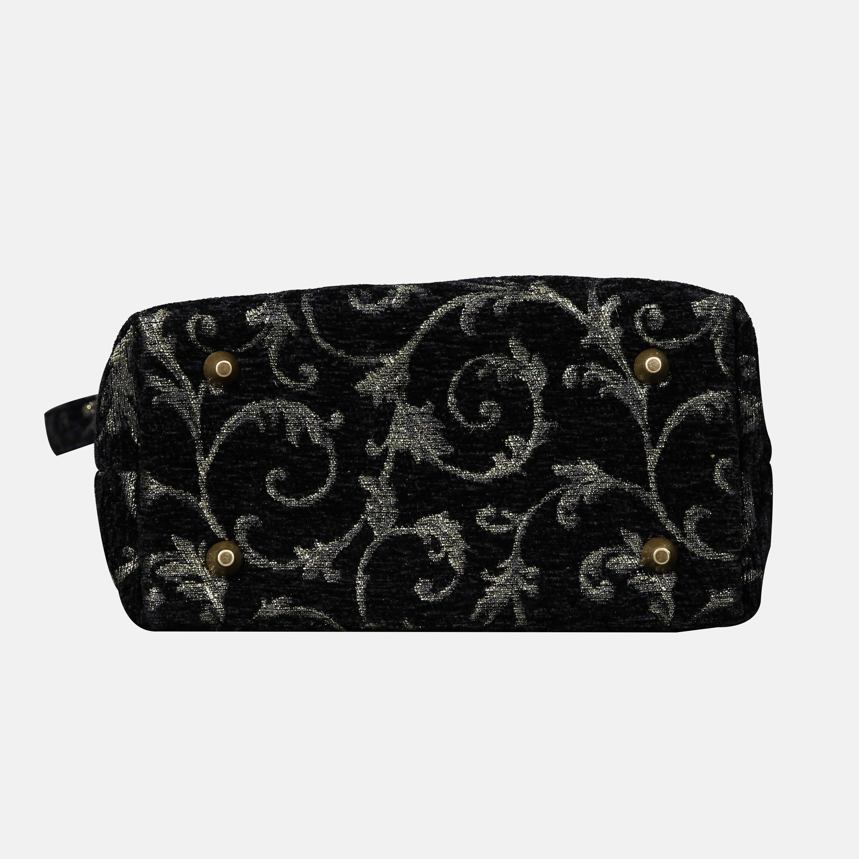 Swirls Black/Green Tuck Lock Carpet Satchel - Image 4
