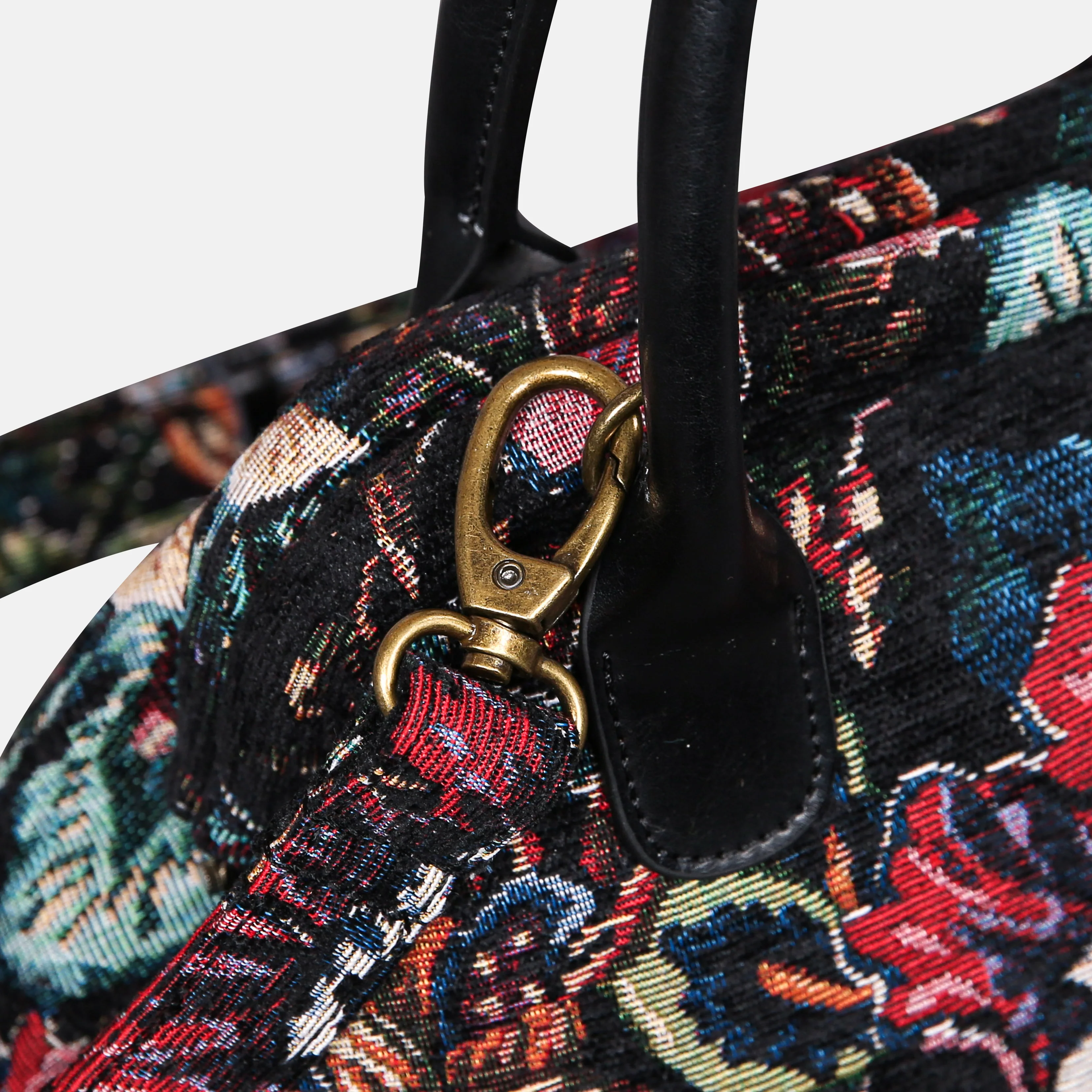 Rose Garden Black Carpet Satchel - Image 4