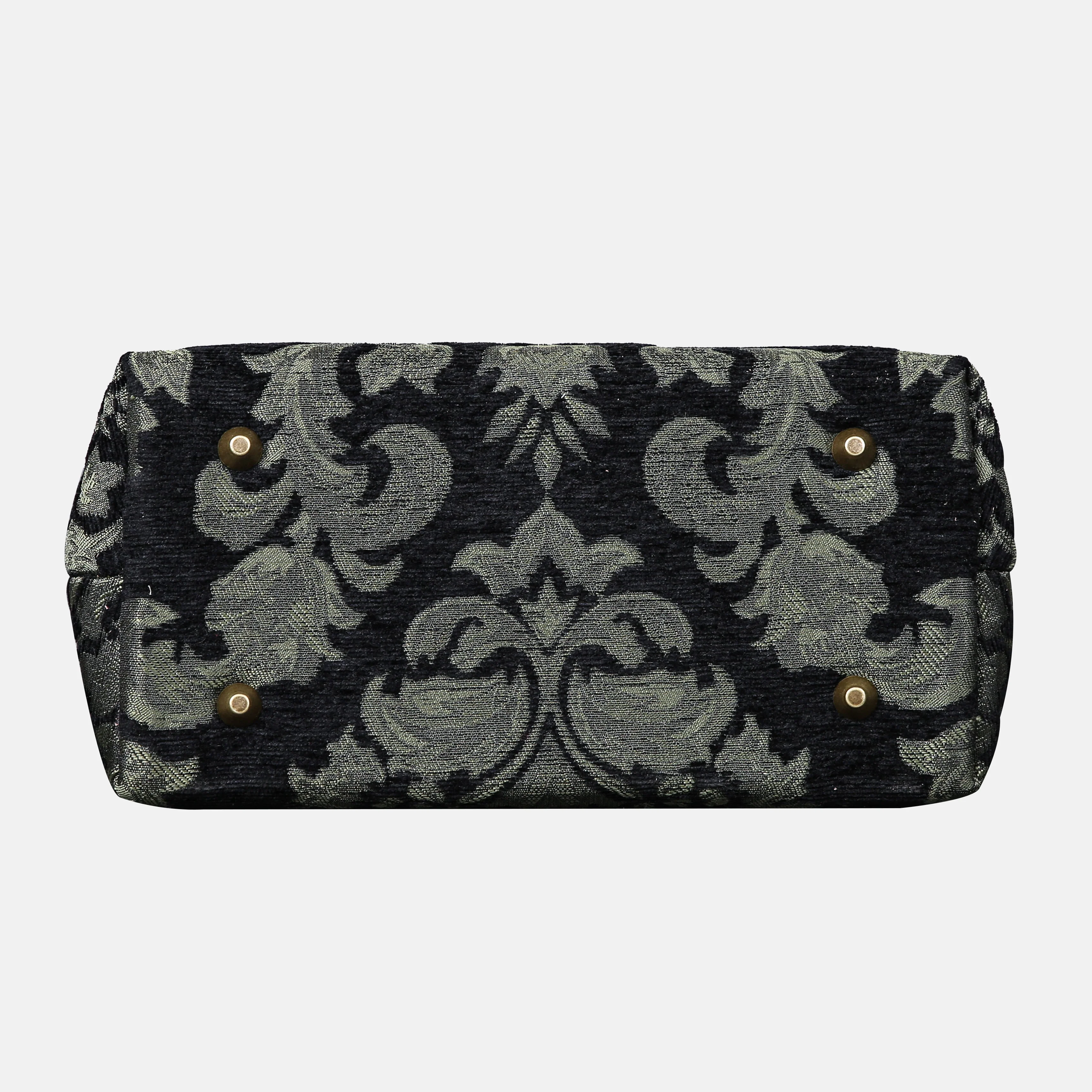 Victorian Blossom Black/Green Carpet Satchel - Image 5