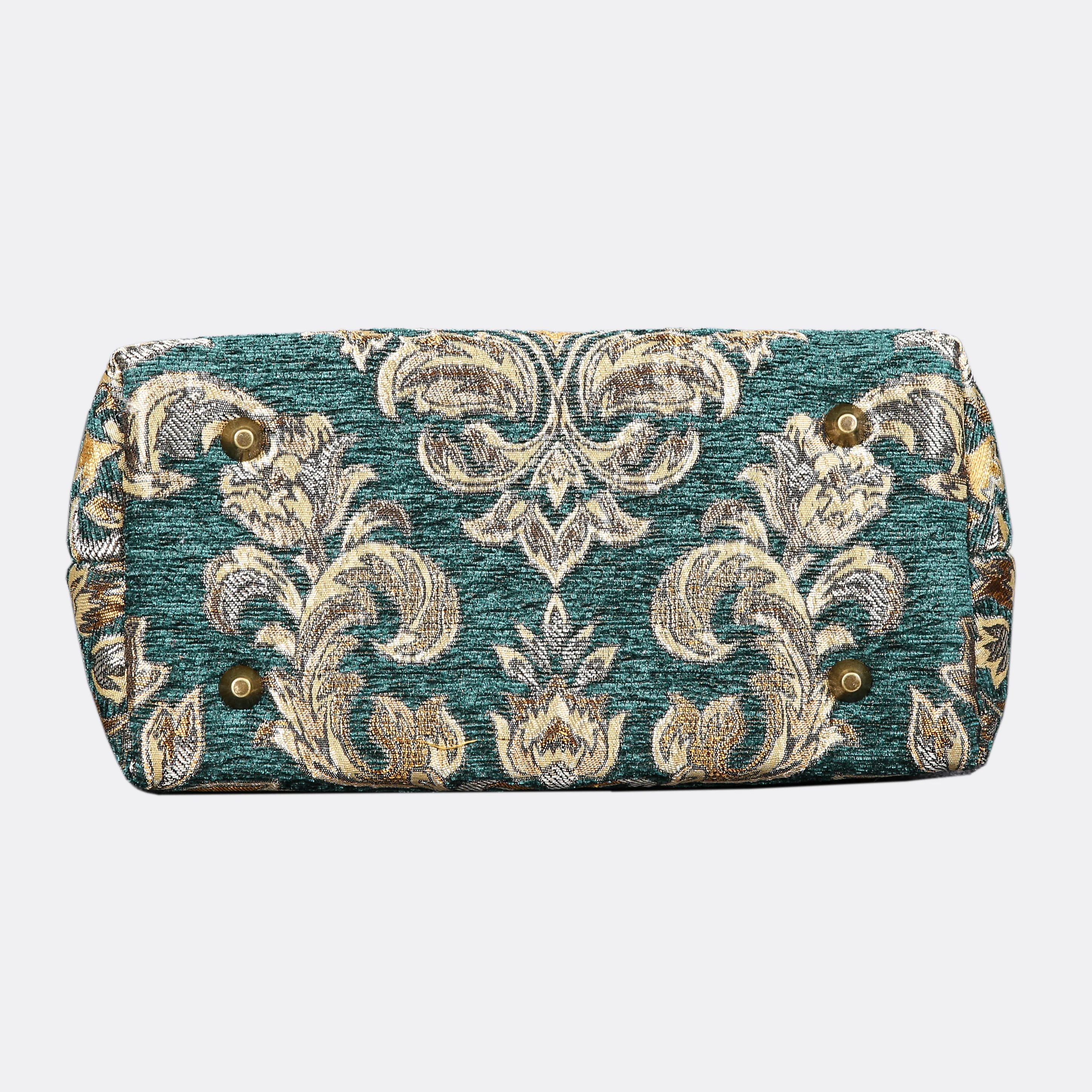 Victorian Blossom Green/Gold Carpet Satchel - Image 5
