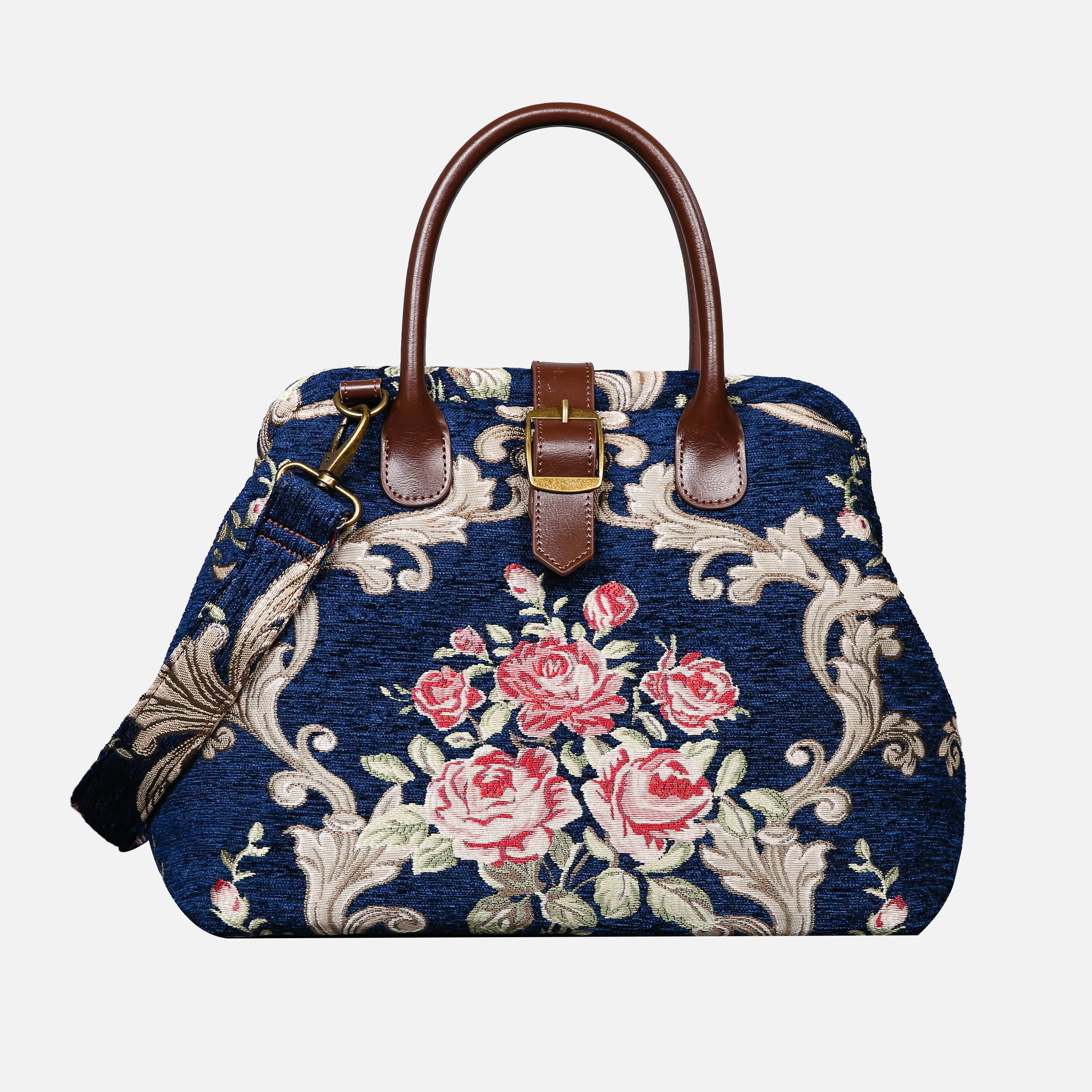 Baroque Garden Blue Carpet Handbag Purse