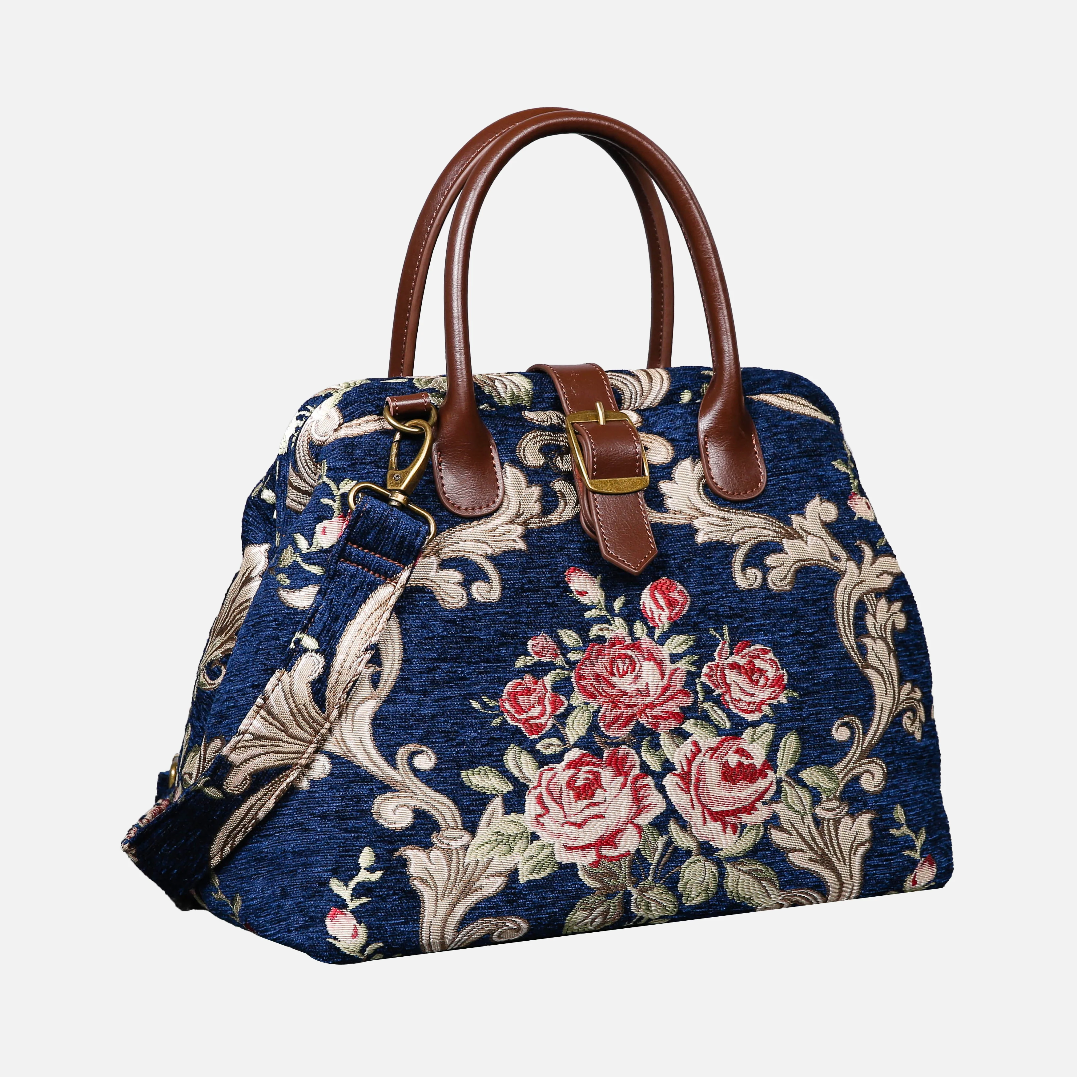 Baroque Garden Blue Carpet Handbag Purse - Image 3