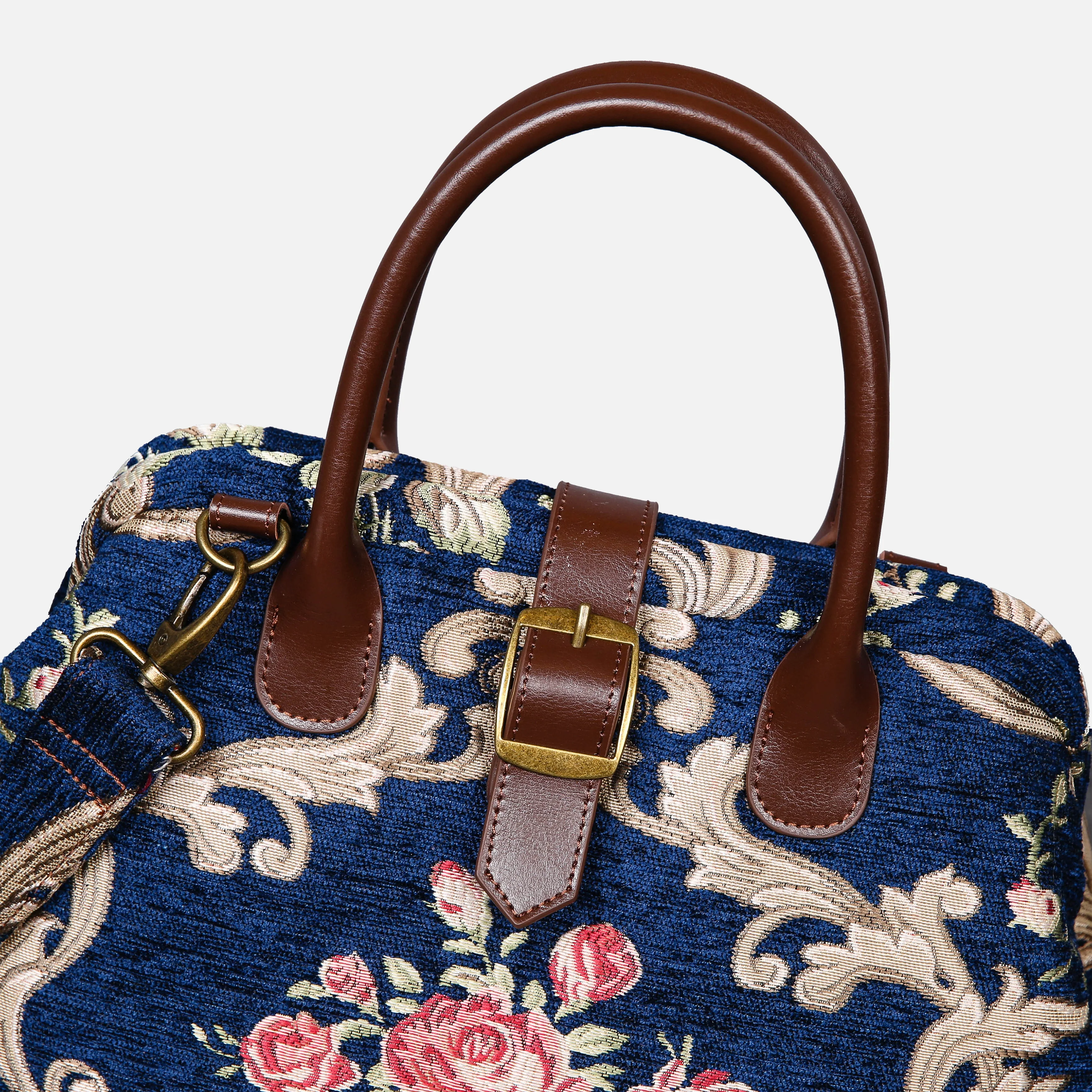 Baroque Garden Blue Carpet Handbag Purse - Image 4