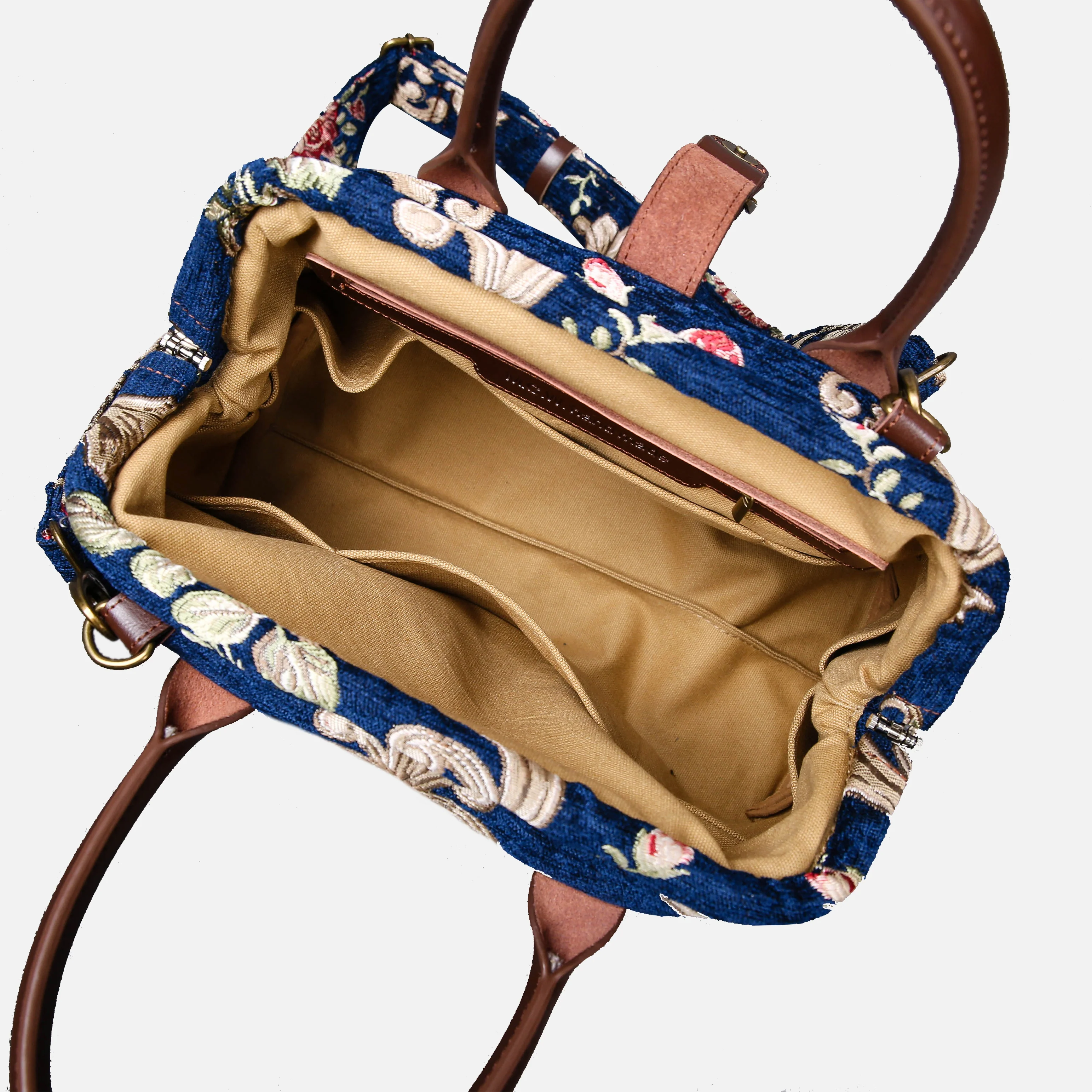 Baroque Garden Blue Carpet Handbag Purse - Image 8