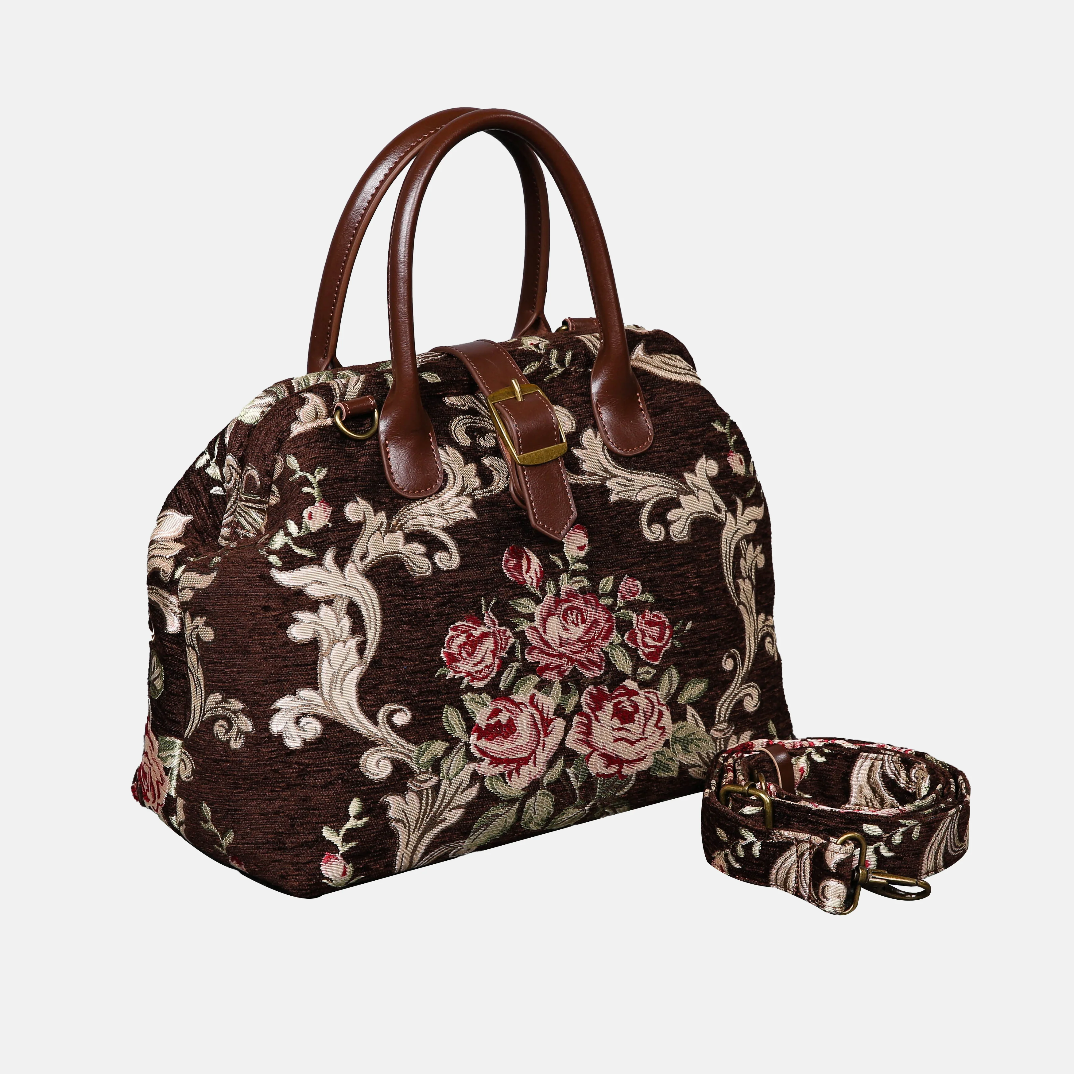 Baroque Garden Brown Carpet Handbag Purse - Image 3