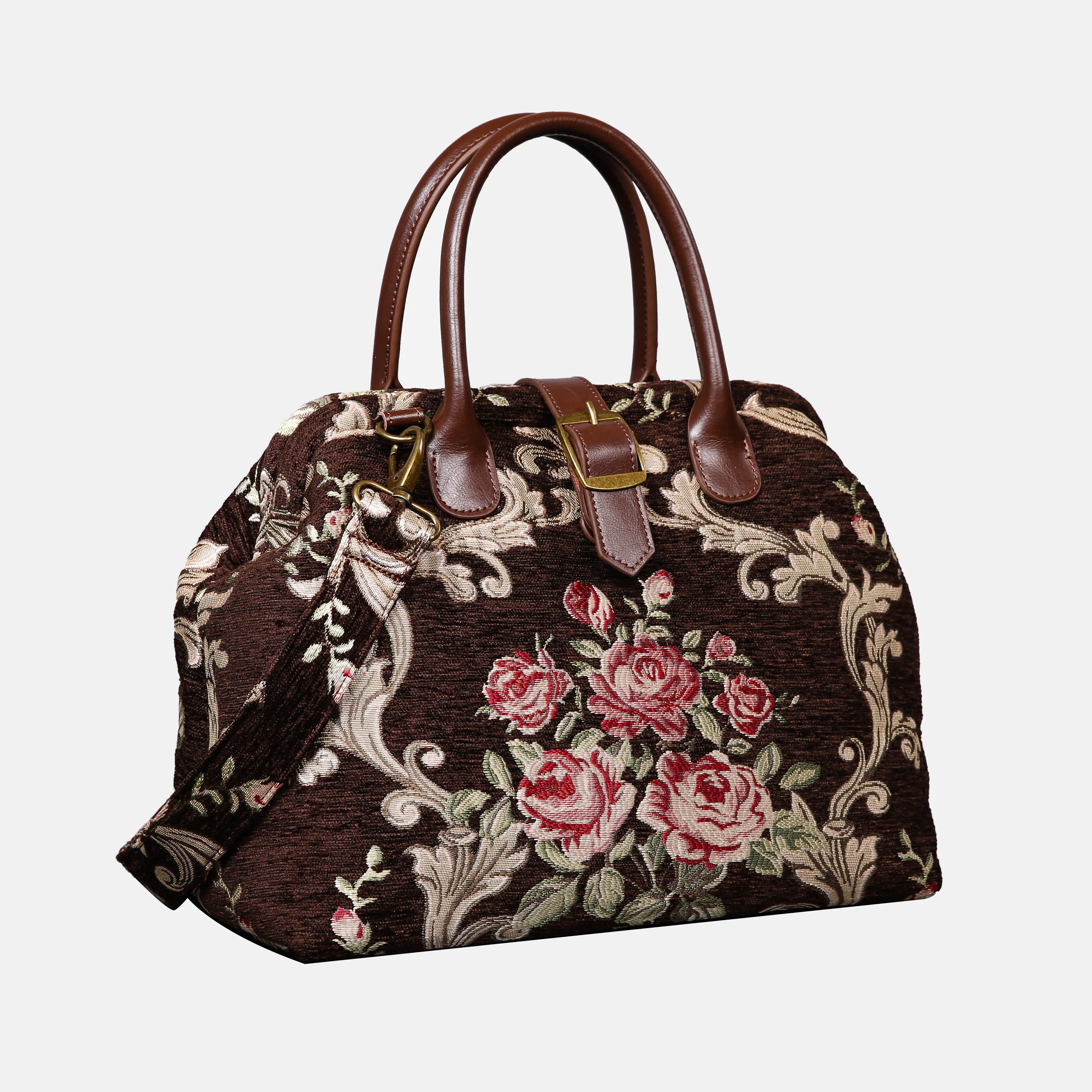 Baroque Garden Brown Carpet Handbag Purse - Image 4