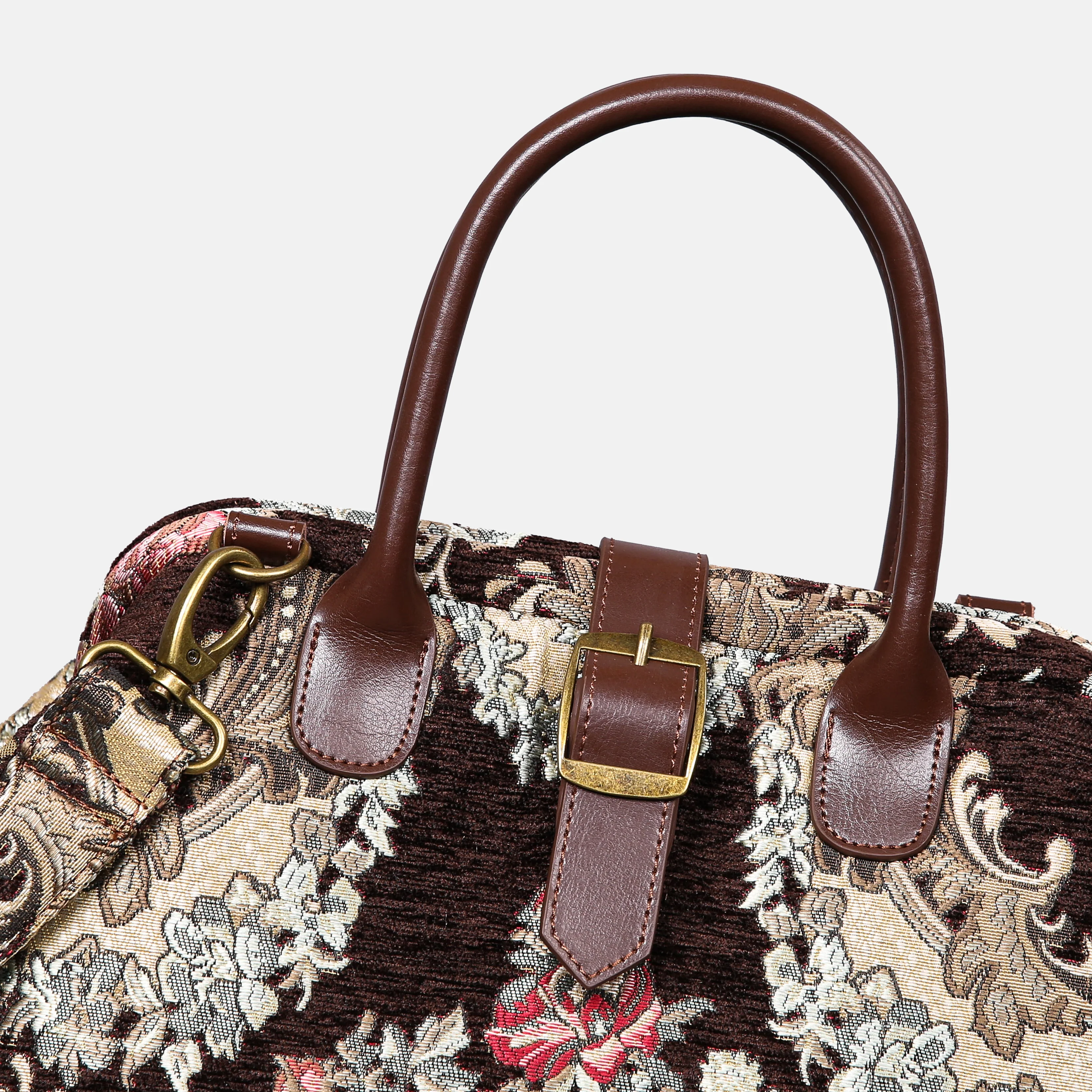 Brocade Brown Carpet Handbag Purse - Image 4