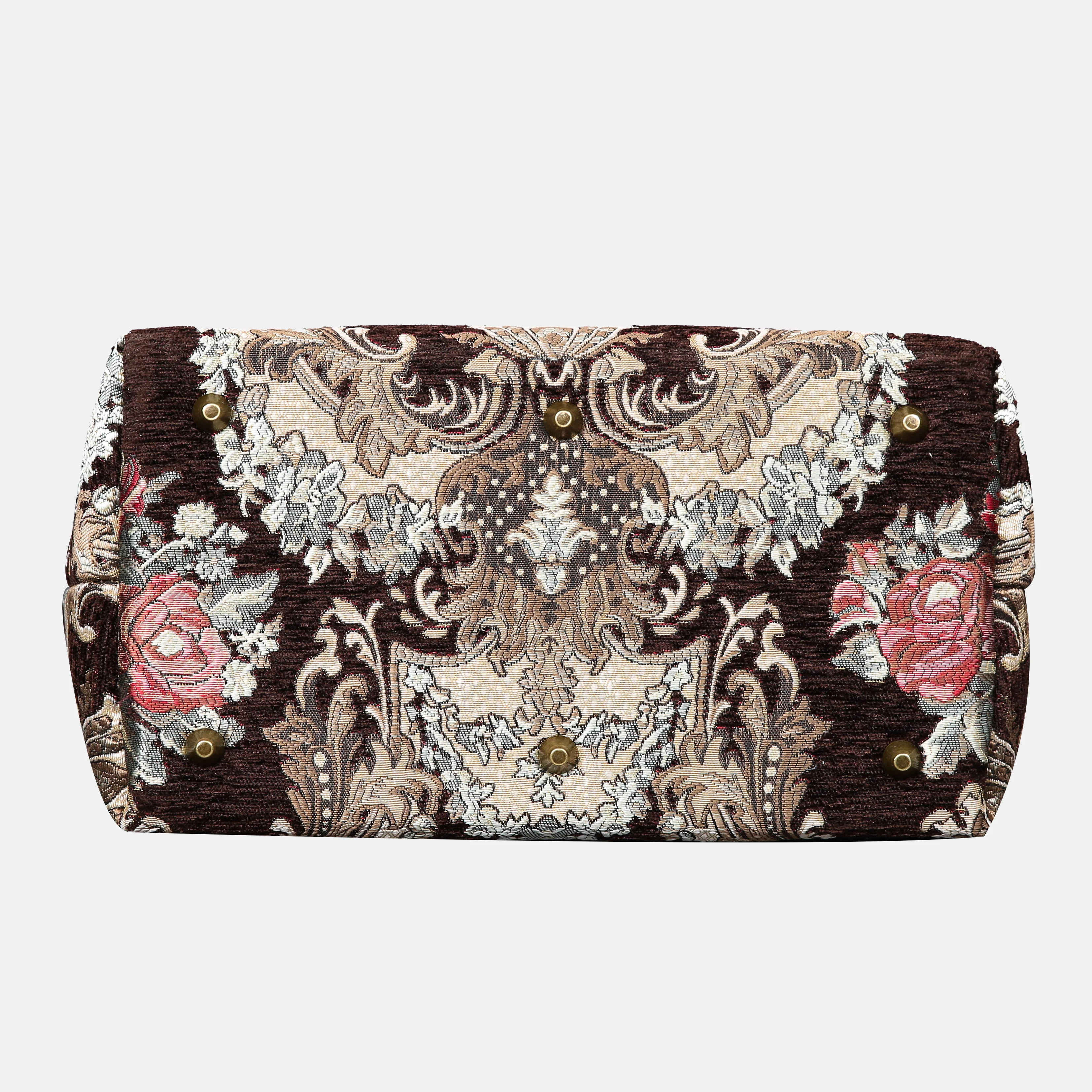 Brocade Brown Carpet Handbag Purse - Image 5