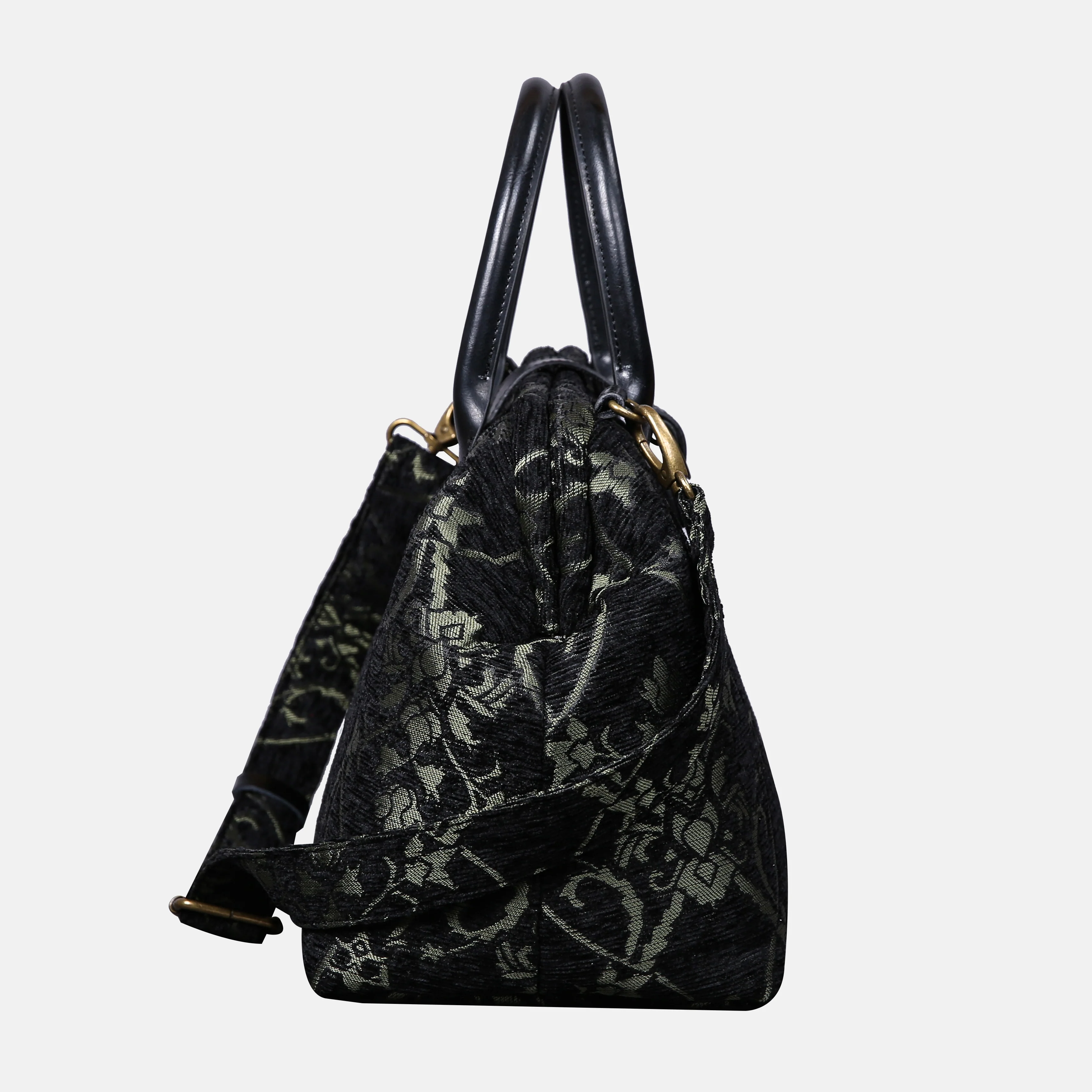 CARNABY Black/Green Carpet Handbag Purse - Image 3