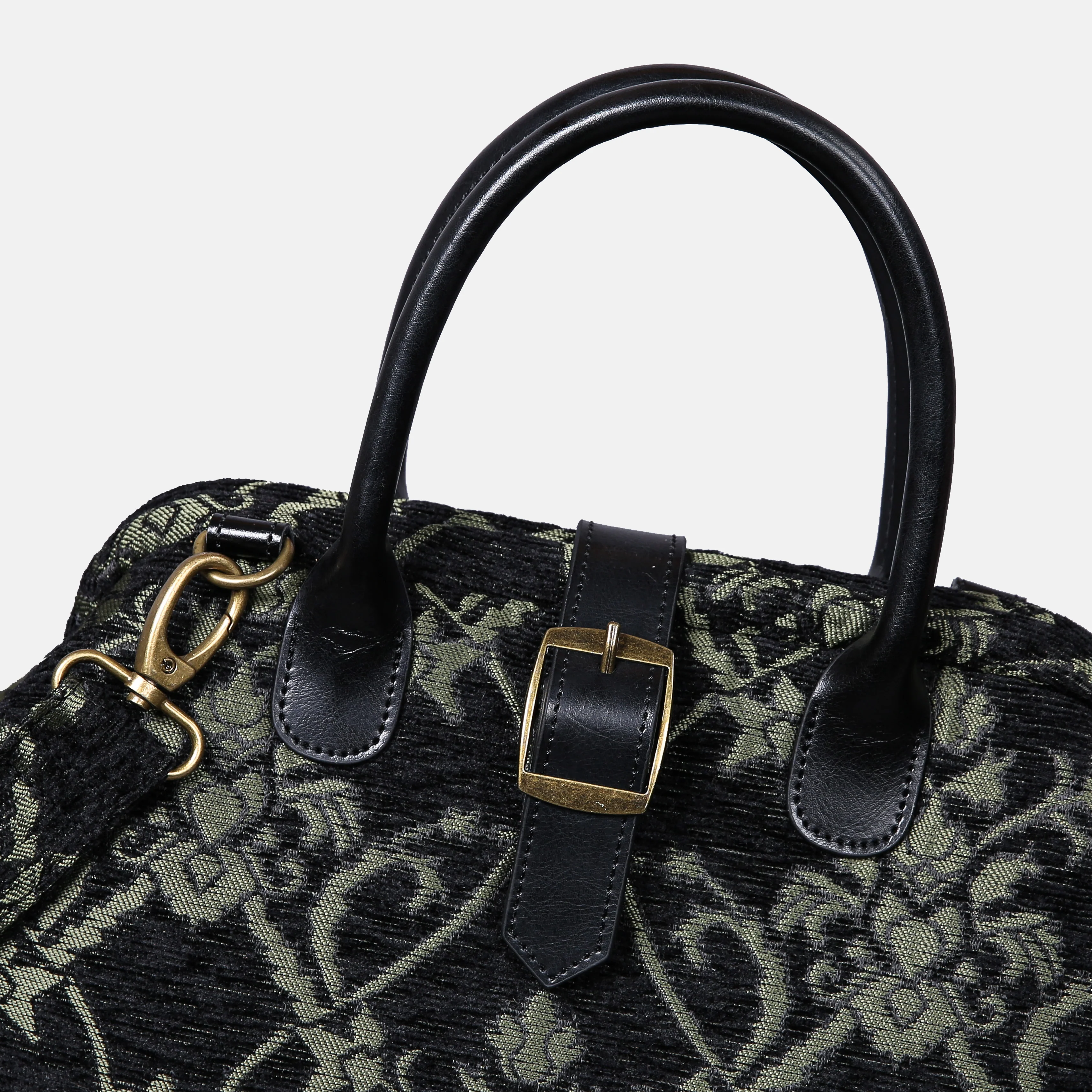 CARNABY Black/Green Carpet Handbag Purse - Image 4