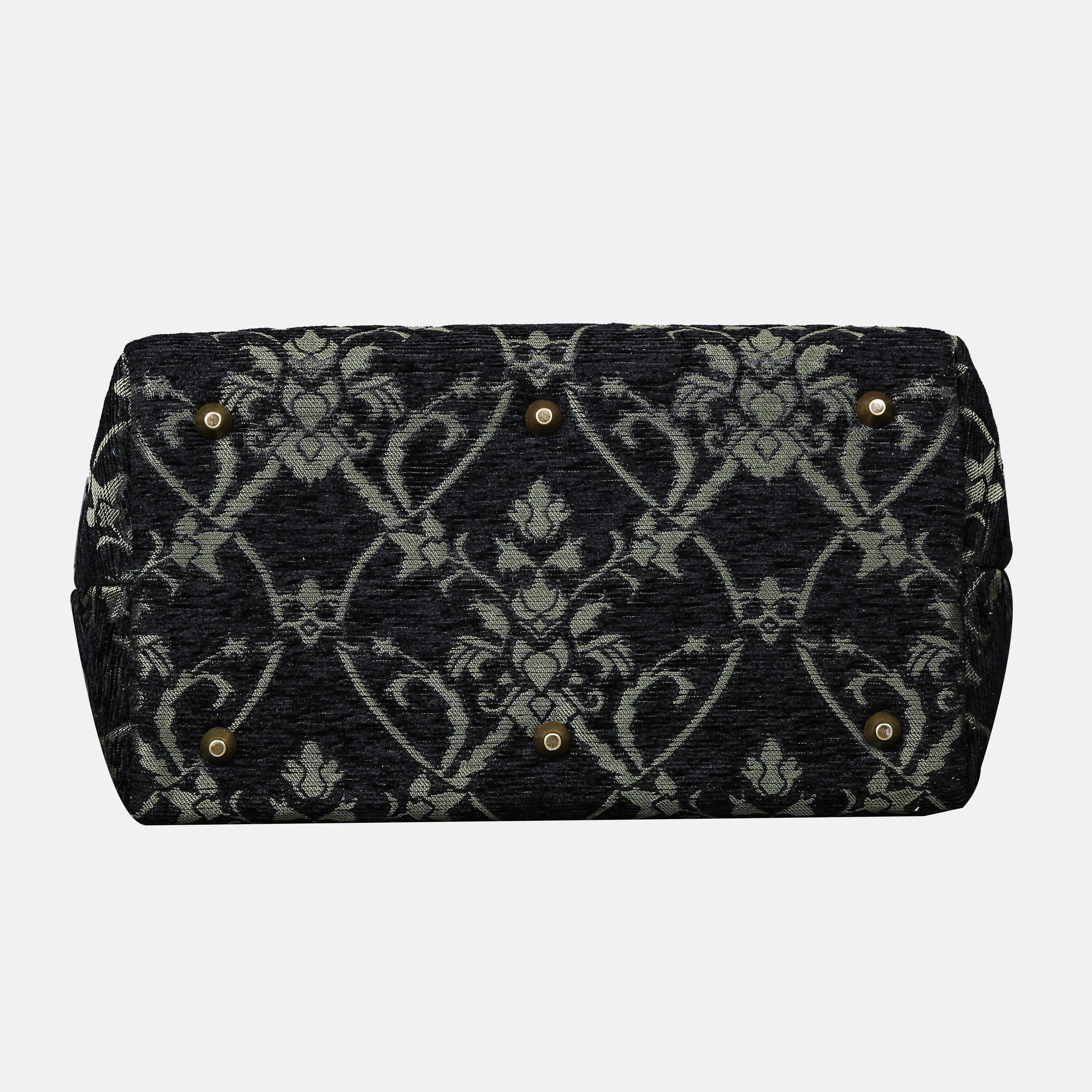 CARNABY Black/Green Carpet Handbag Purse - Image 5
