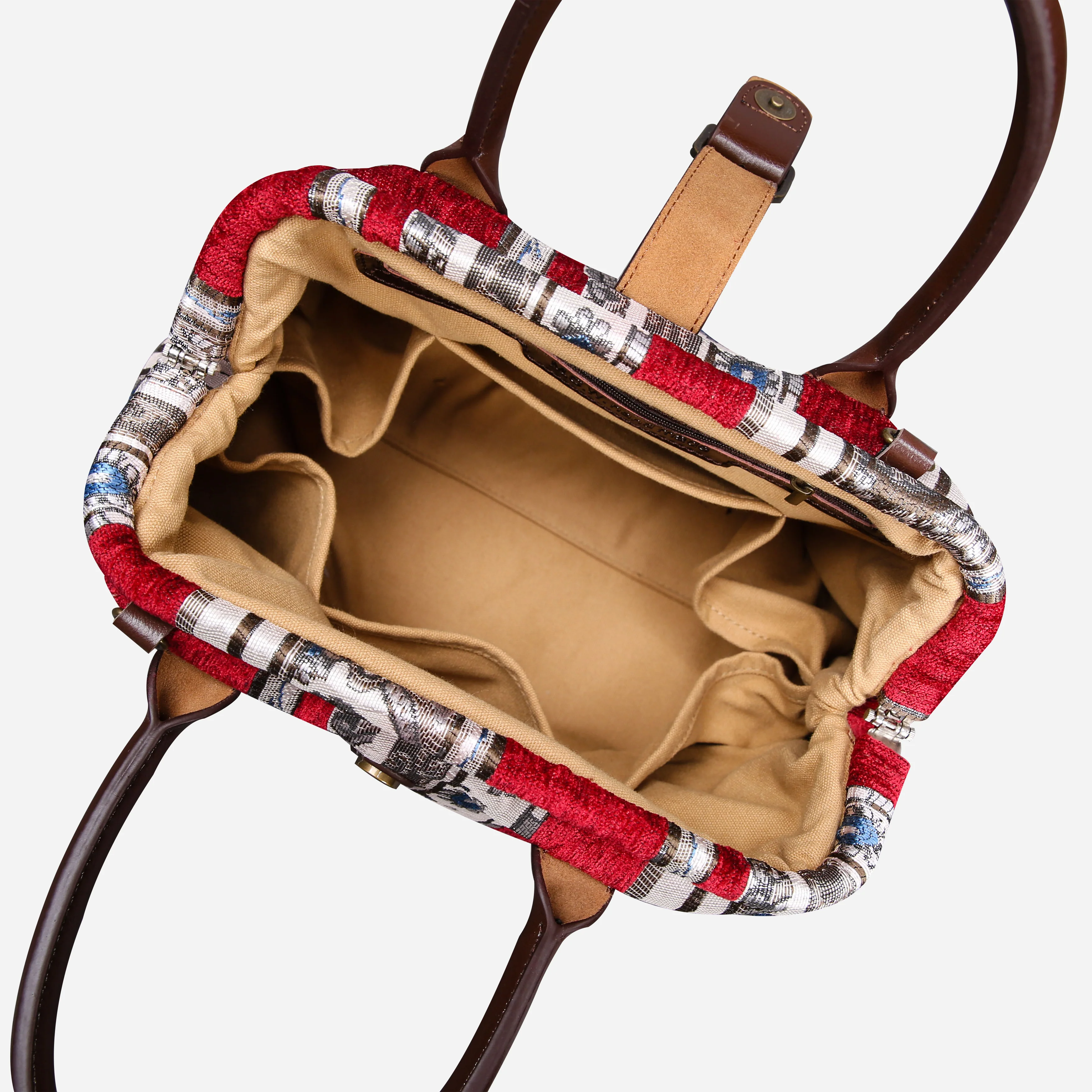Ethnic Stripes Red Carpet Handbag Purse - Image 5