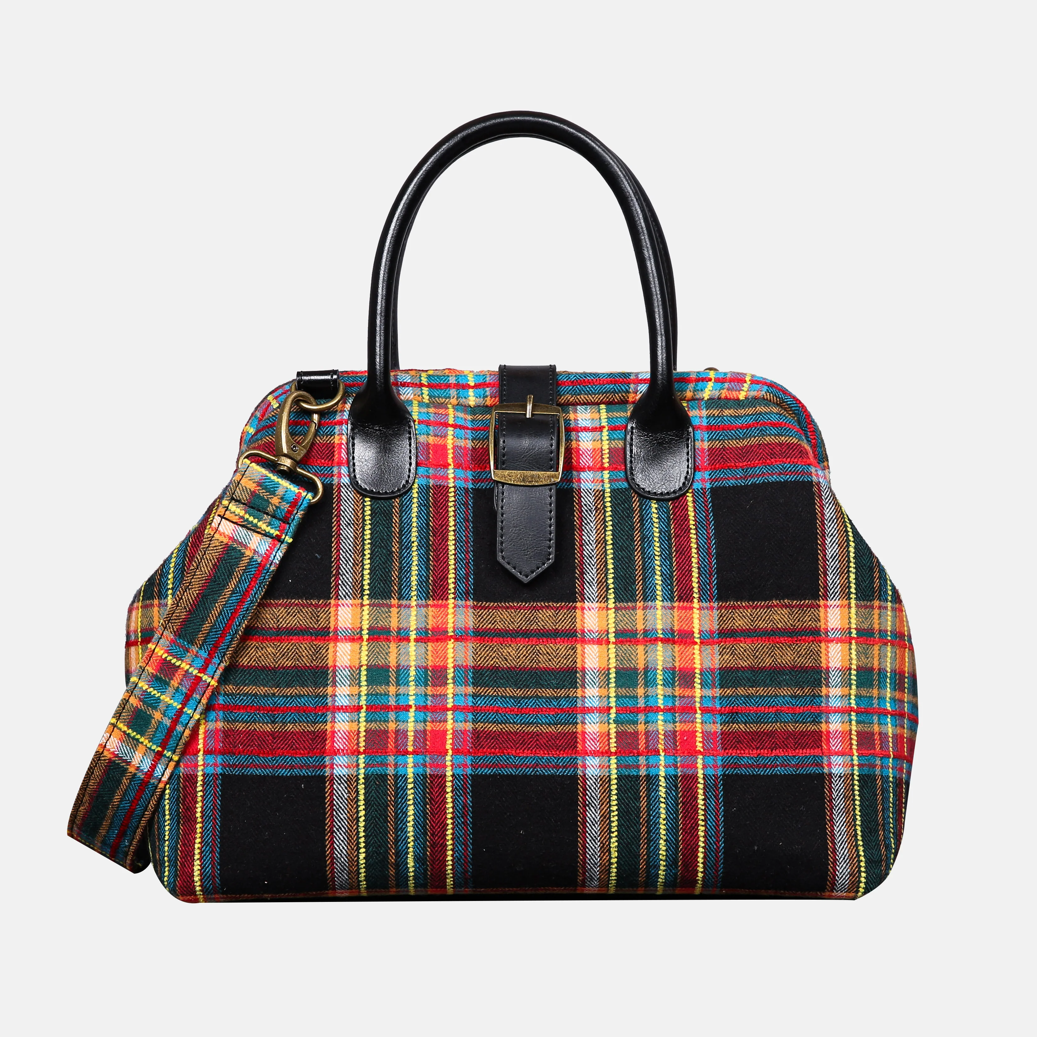 Tartan Stewart Black Carpet Handbag Purse