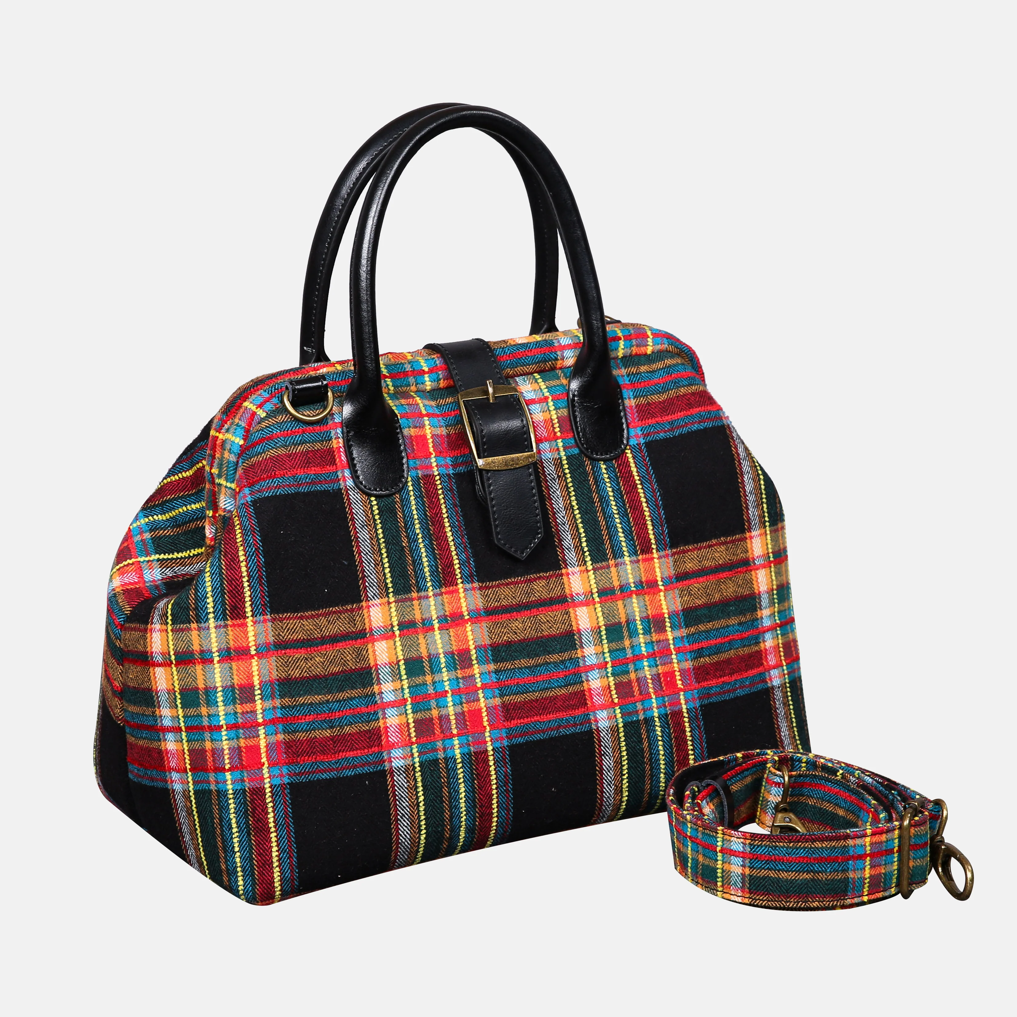 Tartan Stewart Black Carpet Handbag Purse - Image 2