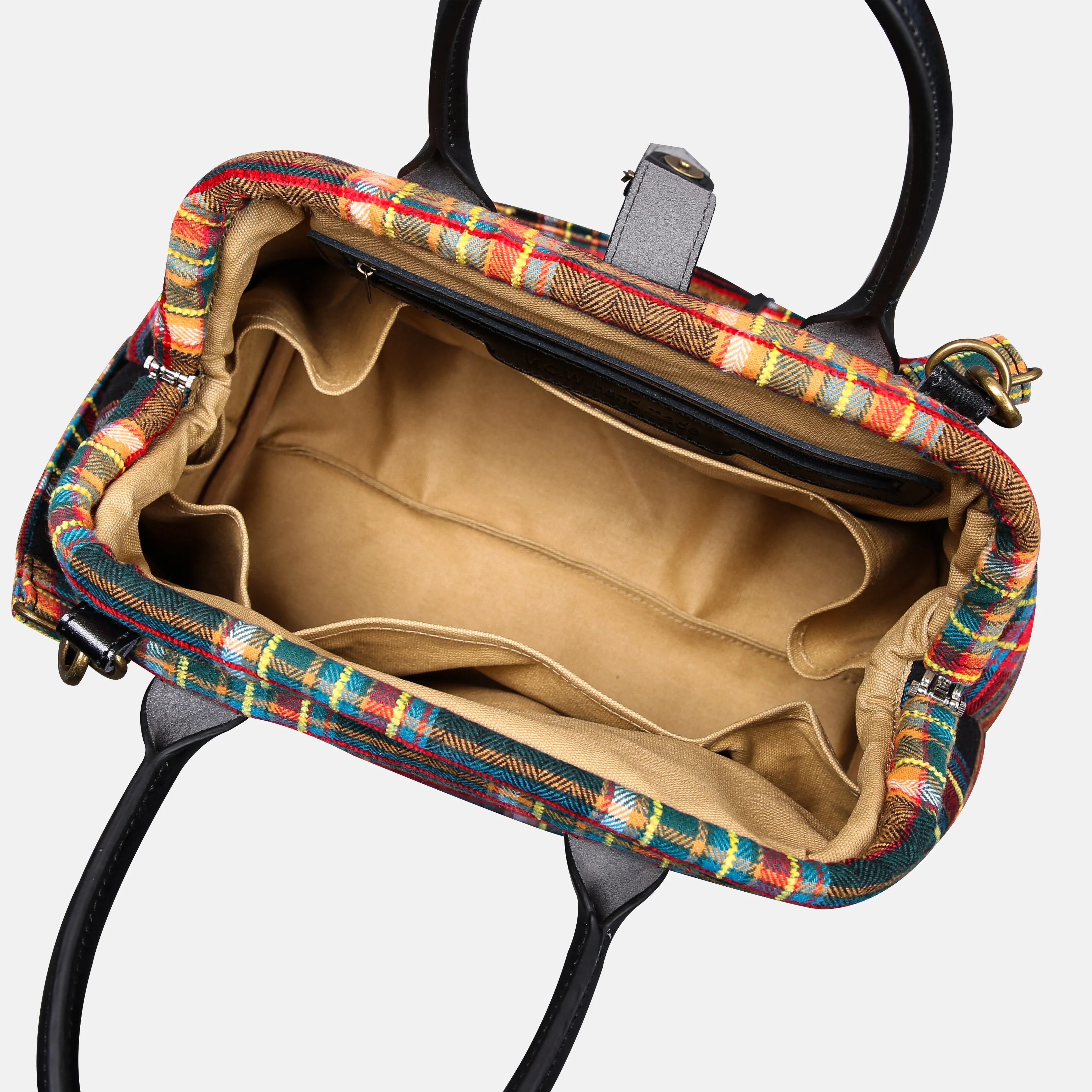 Tartan Stewart Black Carpet Handbag Purse - Image 6