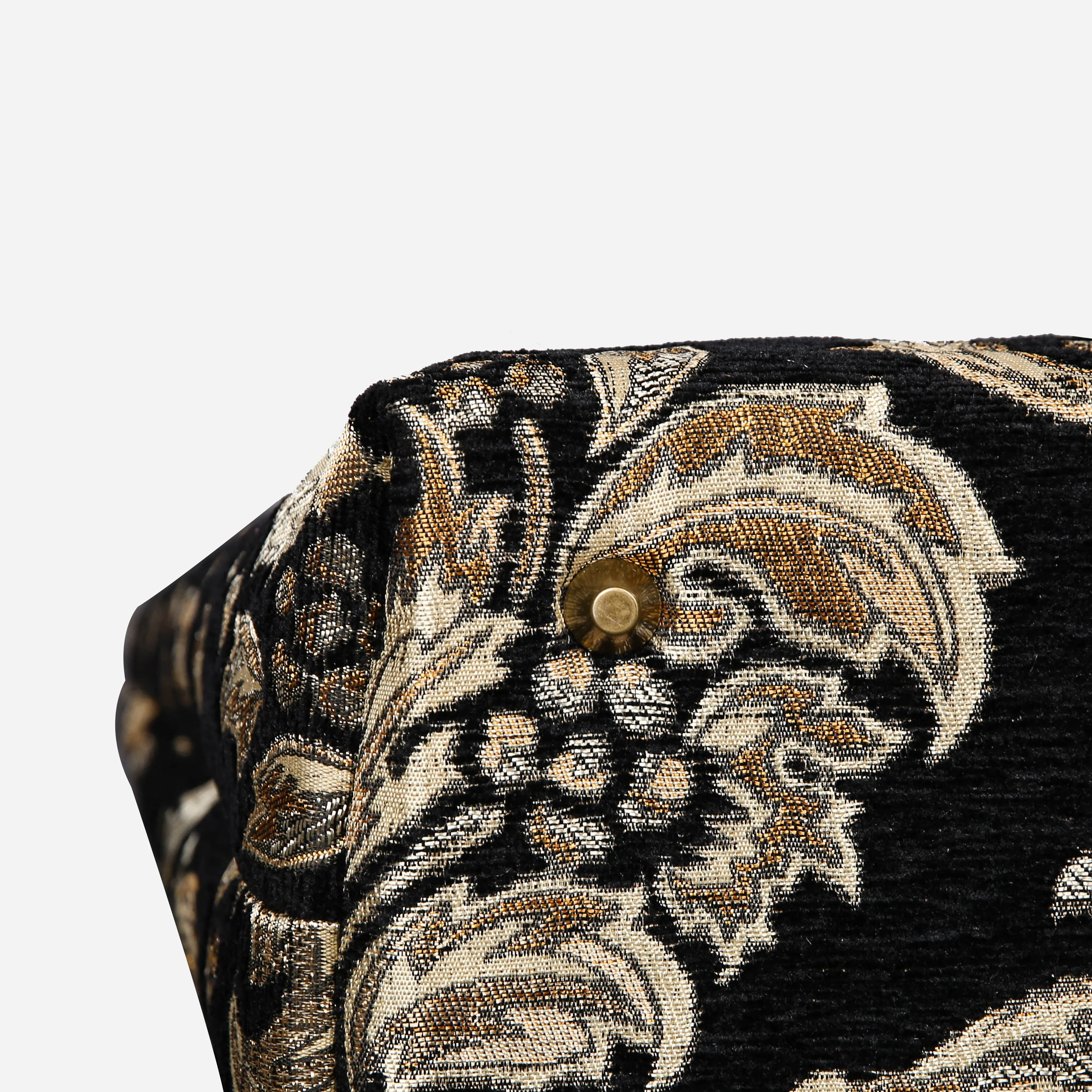 Victorian Blossom Black/Gold Carpet Tote Shopper - Image 6
