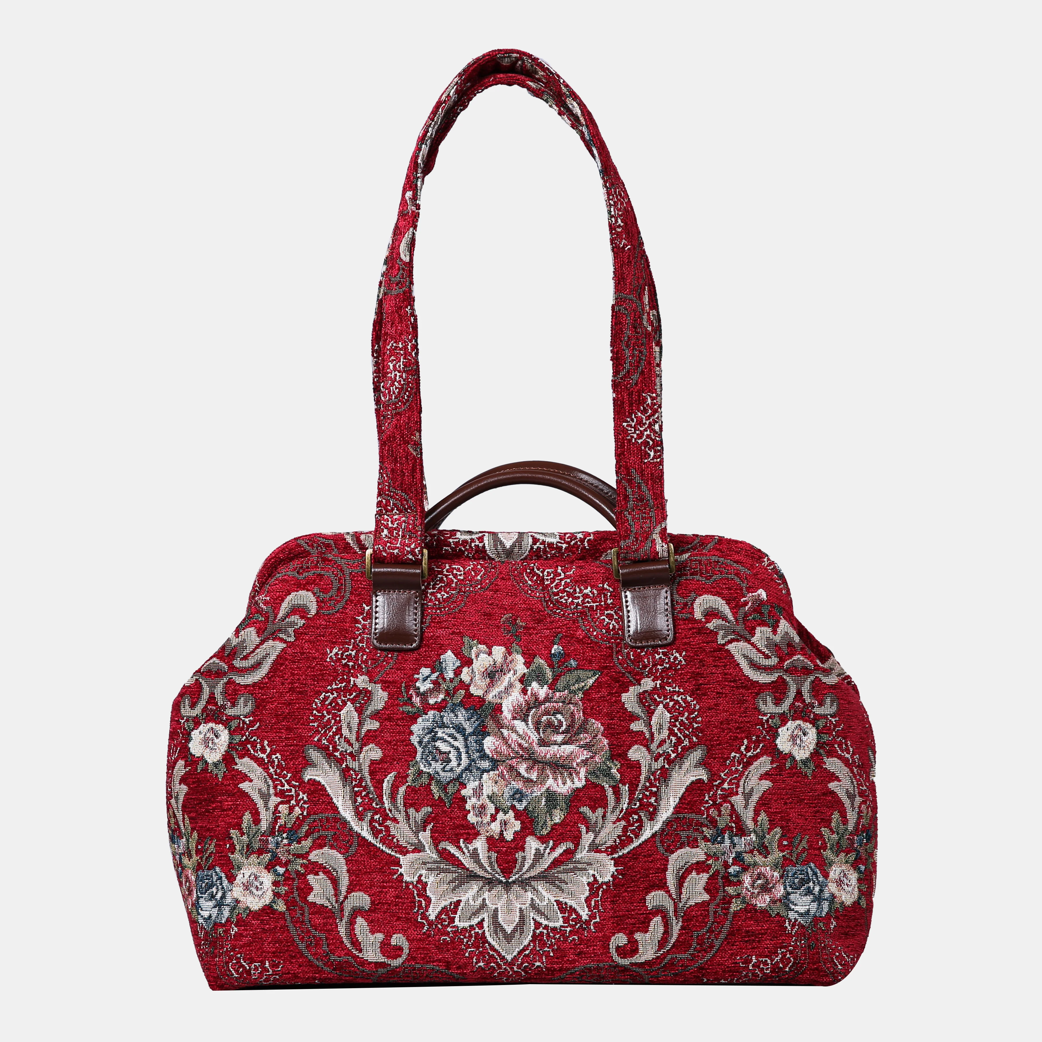 Floral Red Knitting Project Bag - Image 3