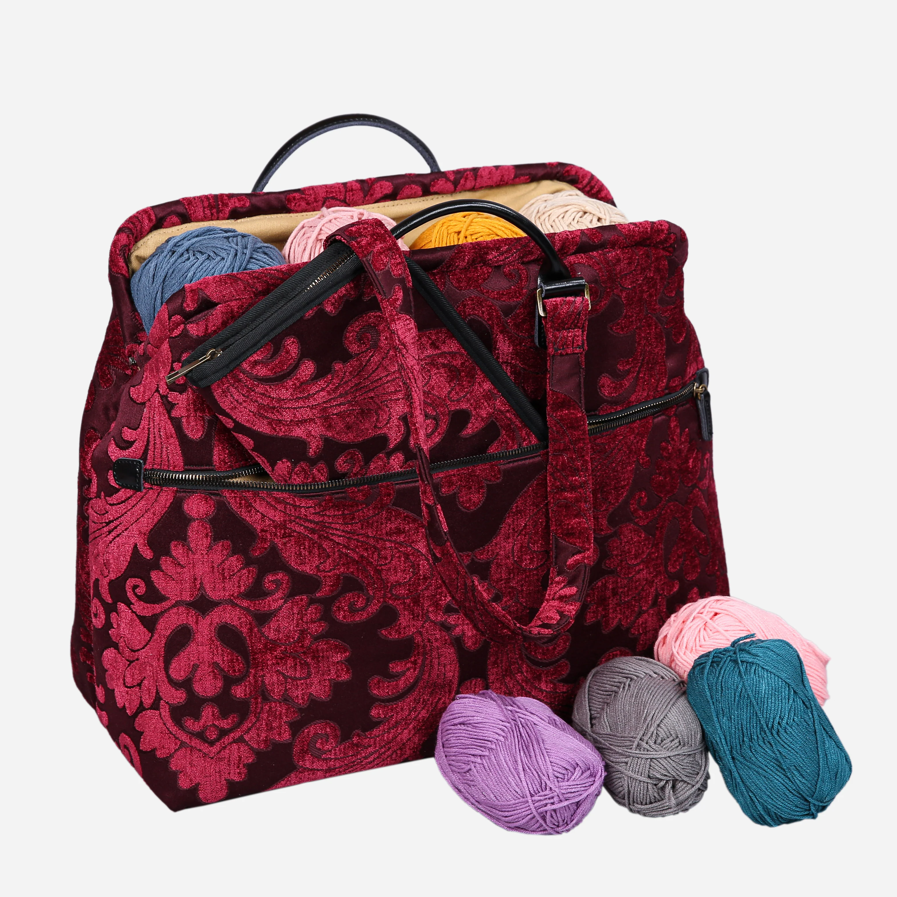 Queen Wine Knitting Project Bag - Image 4