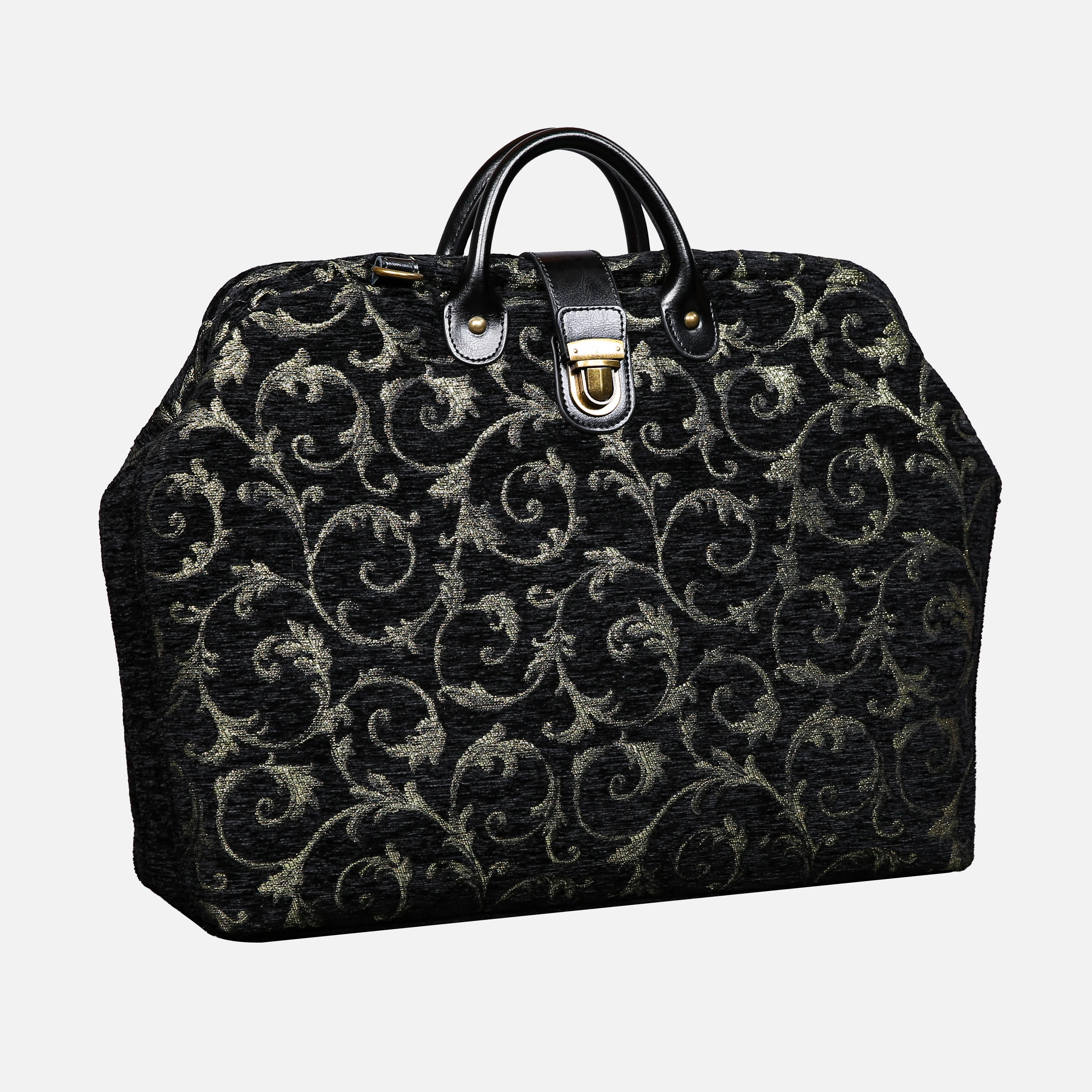 Vintage Scroll Black Laptop Work Bag - Image 3
