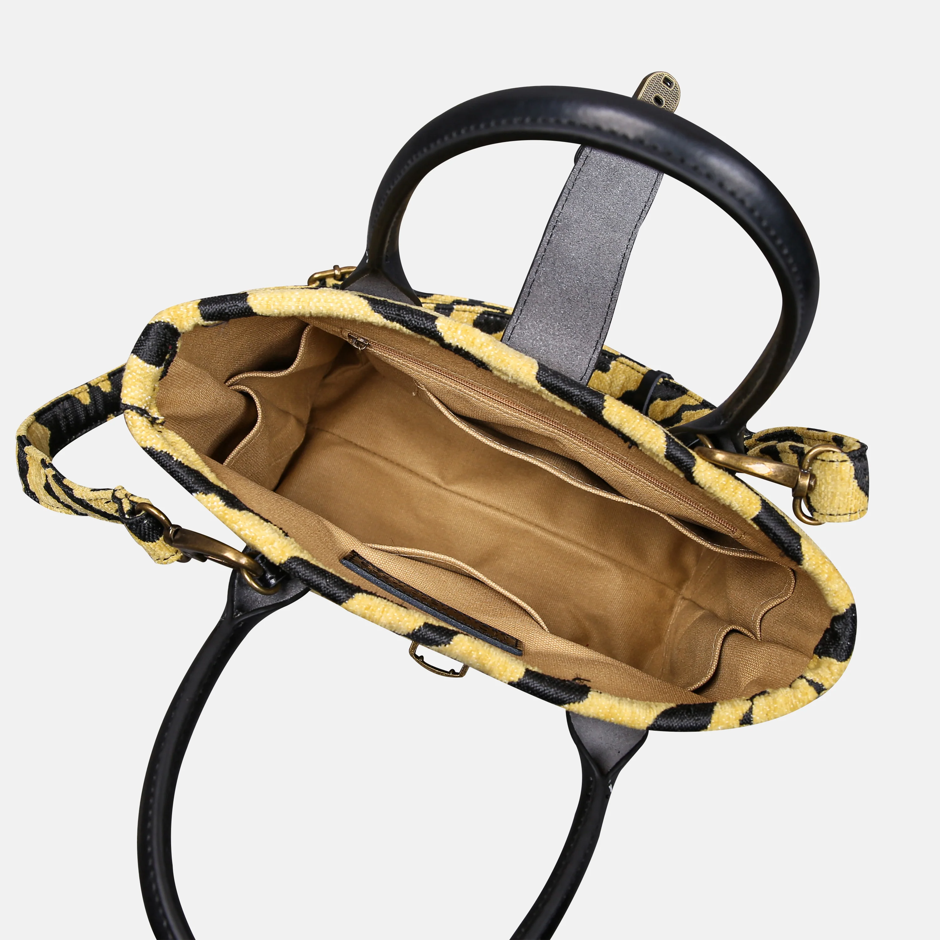 Tiger Stripe Tuck Lock Carpet Satchel - Image 6