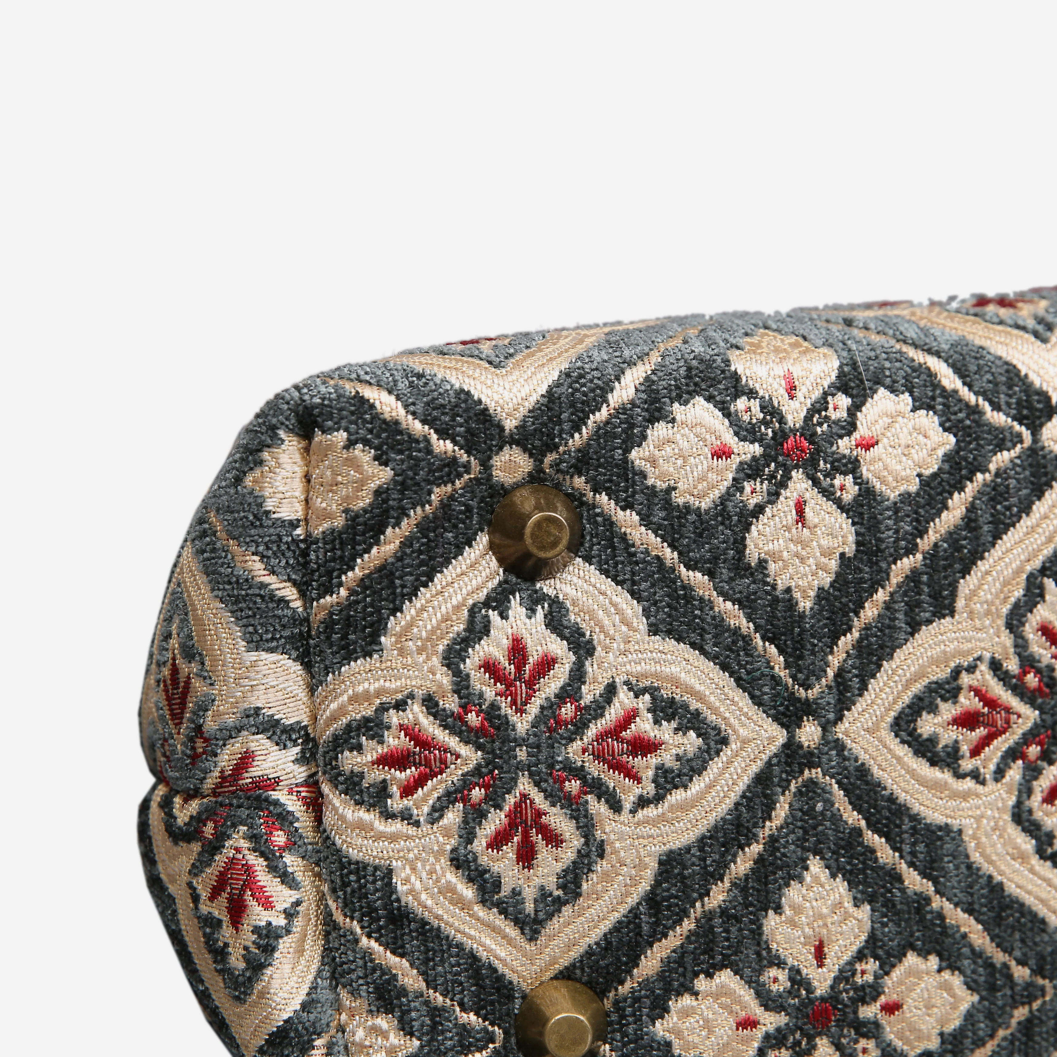 Ethnic Green Tuck Lock Carpet Satchel - Image 5