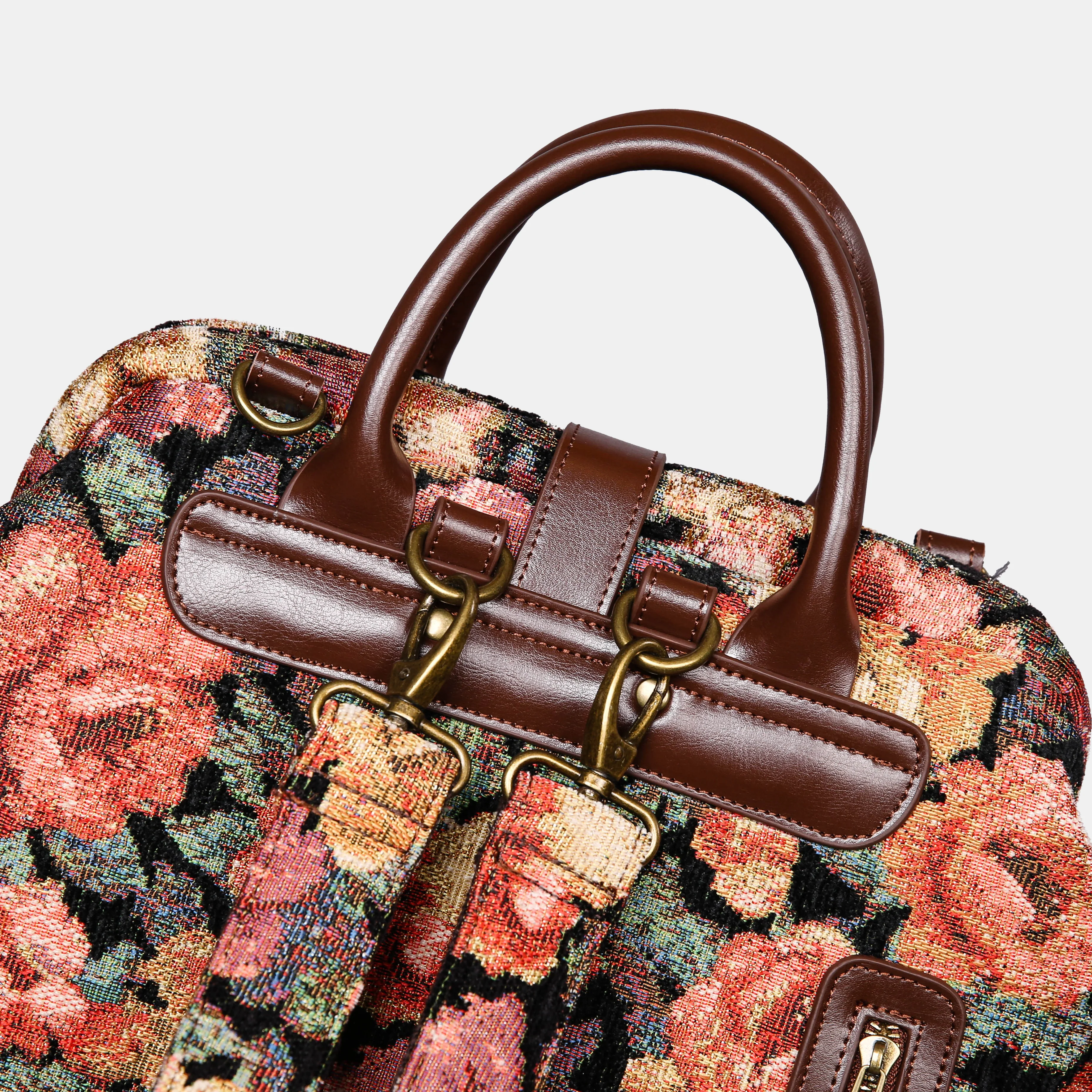 Floral Rose Carpet Laptop Backpack - Image 5