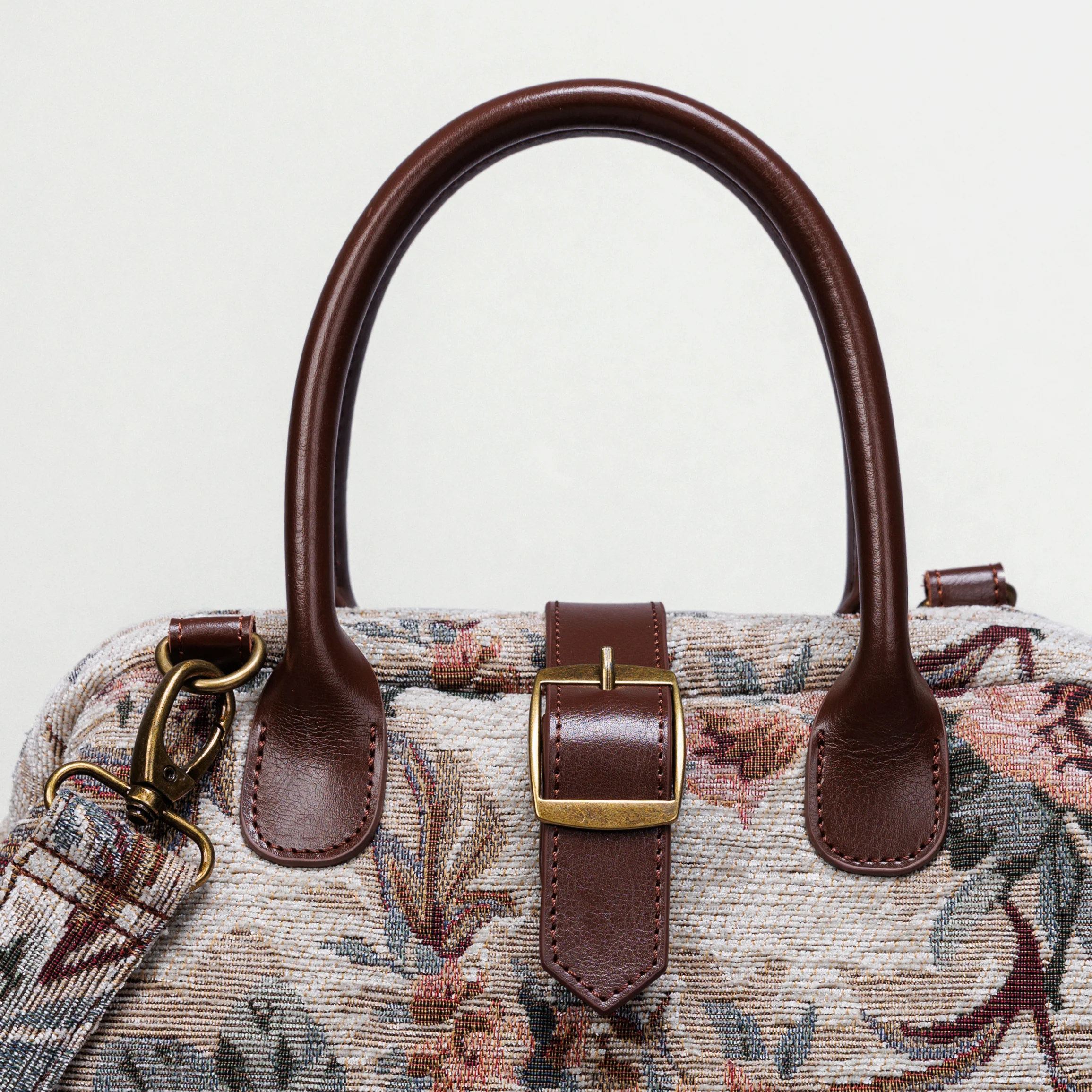 Victorian Retro Rose Carpet Handbag Purse - Image 3