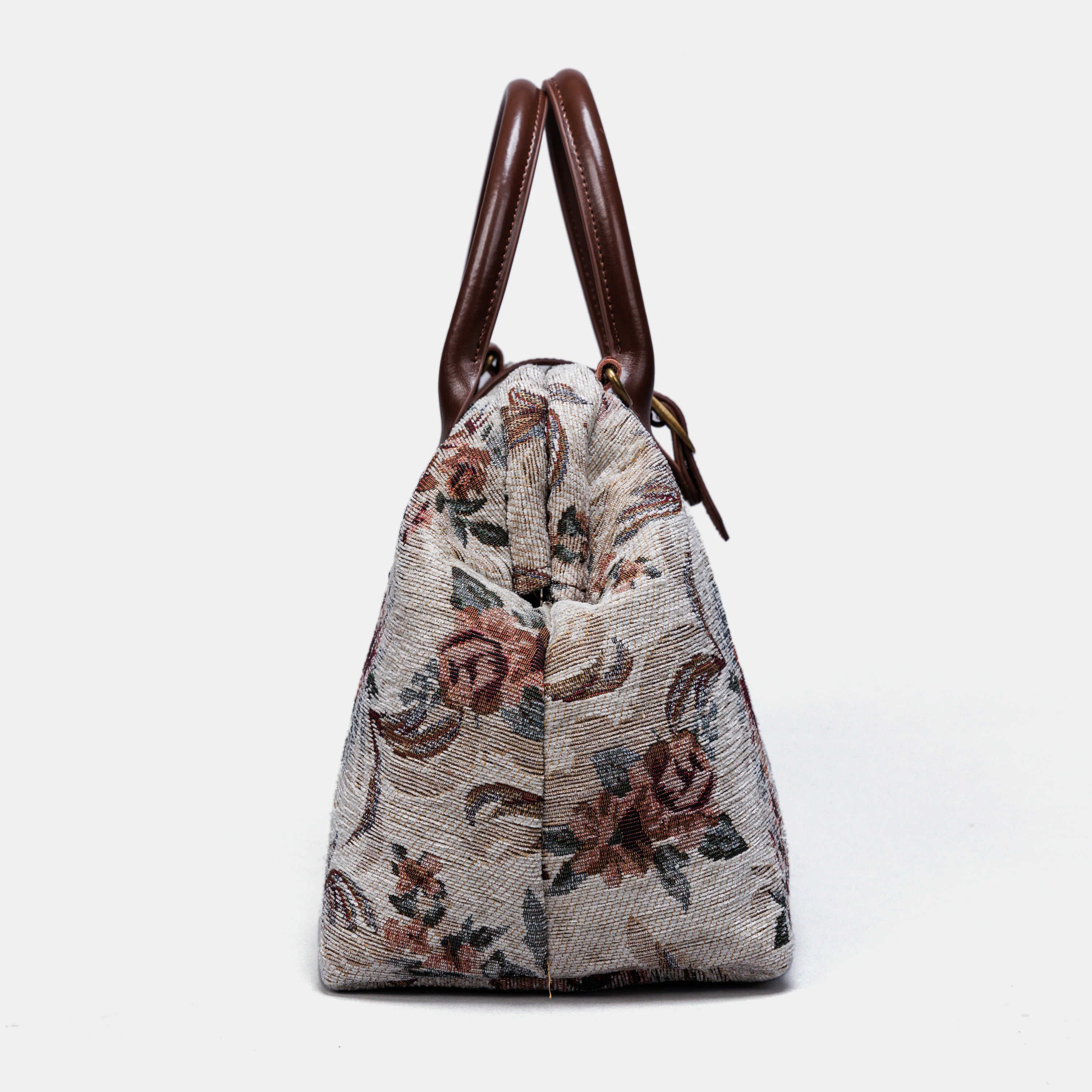 Victorian Retro Rose Carpet Handbag Purse - Image 4