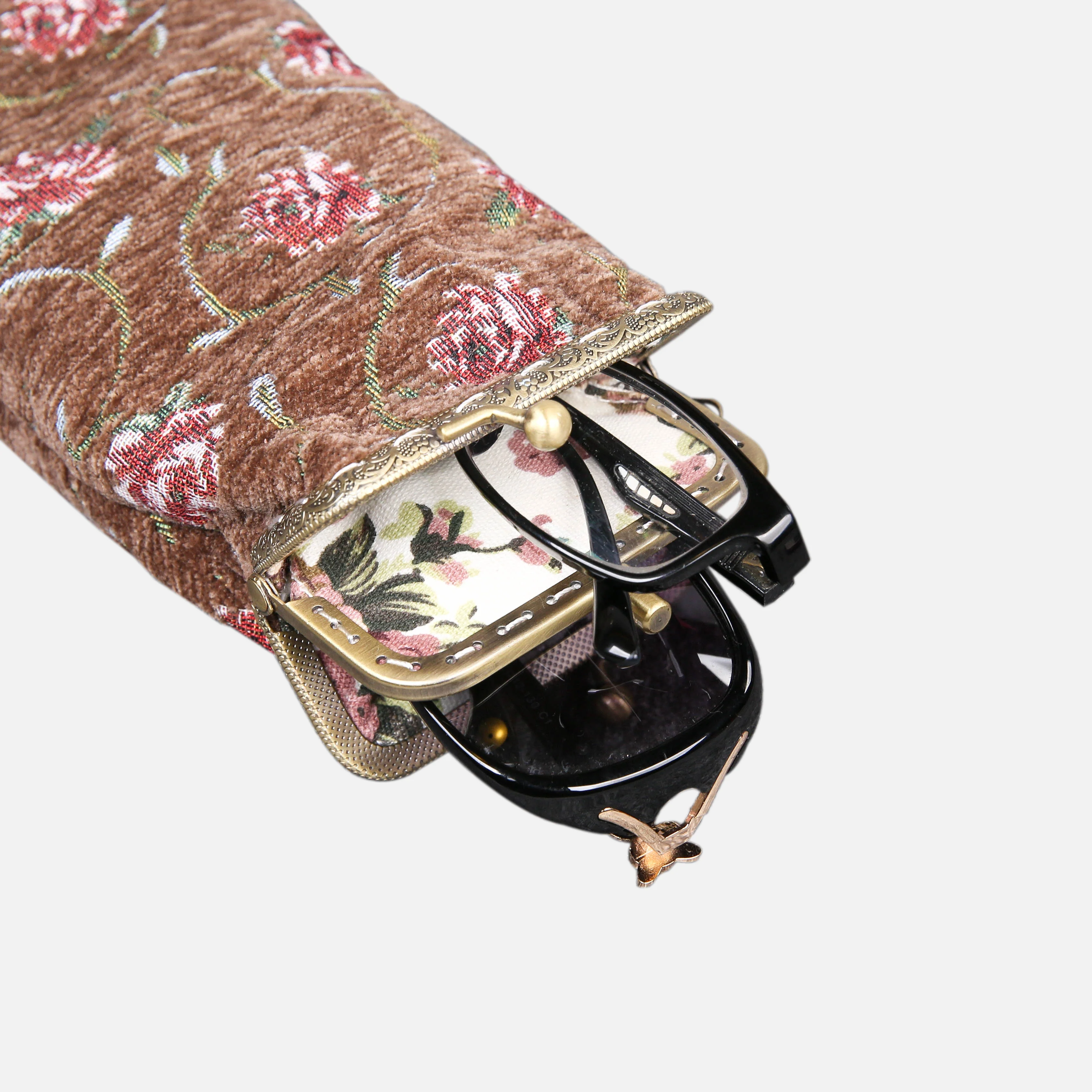 Rose Series Coffee Carpet Eyeglasses Case - Image 10