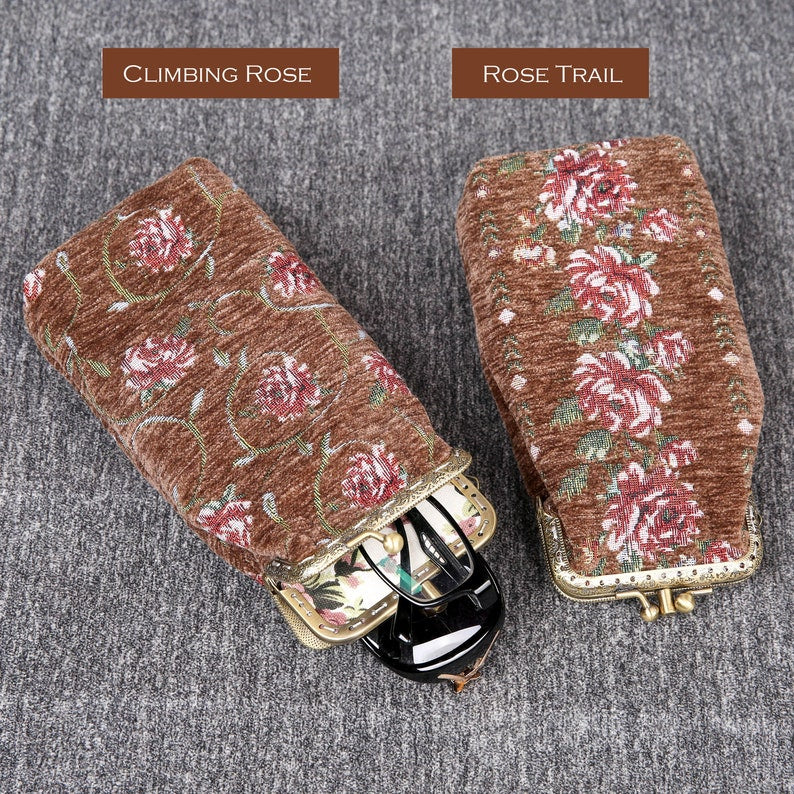 Rose Series Coffee Carpet Eyeglasses Case - Image 11
