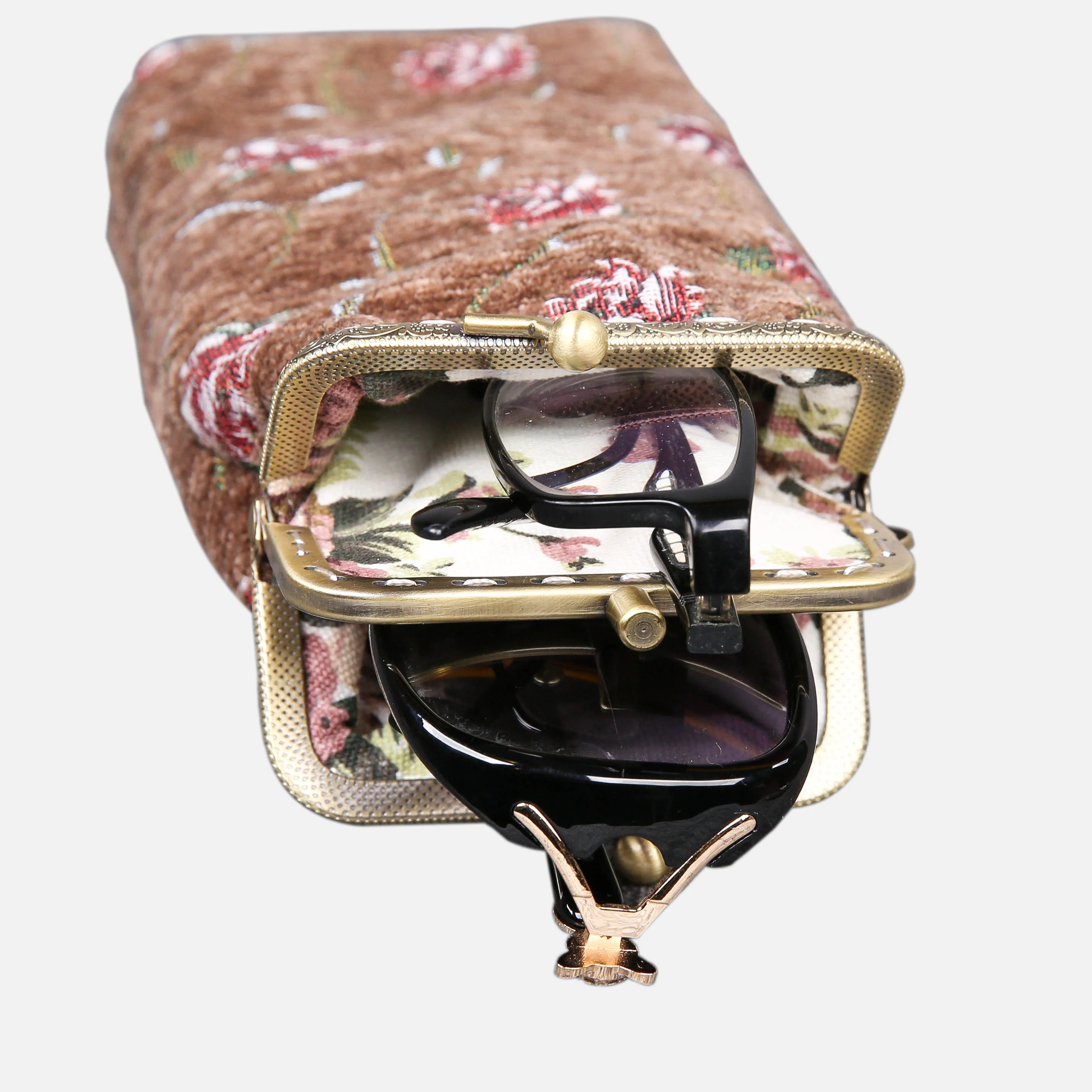 Rose Series Coffee Carpet Eyeglasses Case - Image 6