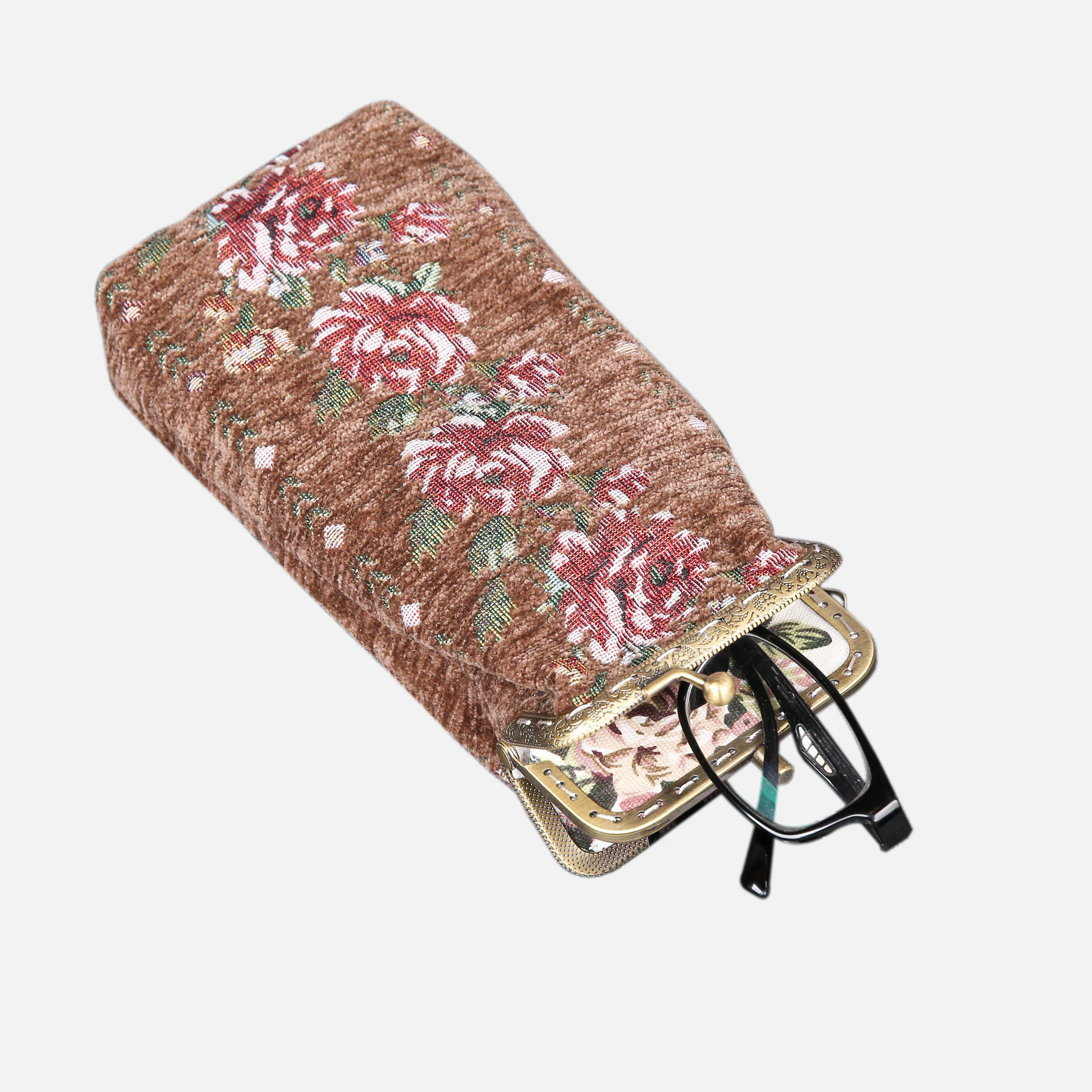Rose Series Coffee Carpet Eyeglasses Case - Image 8