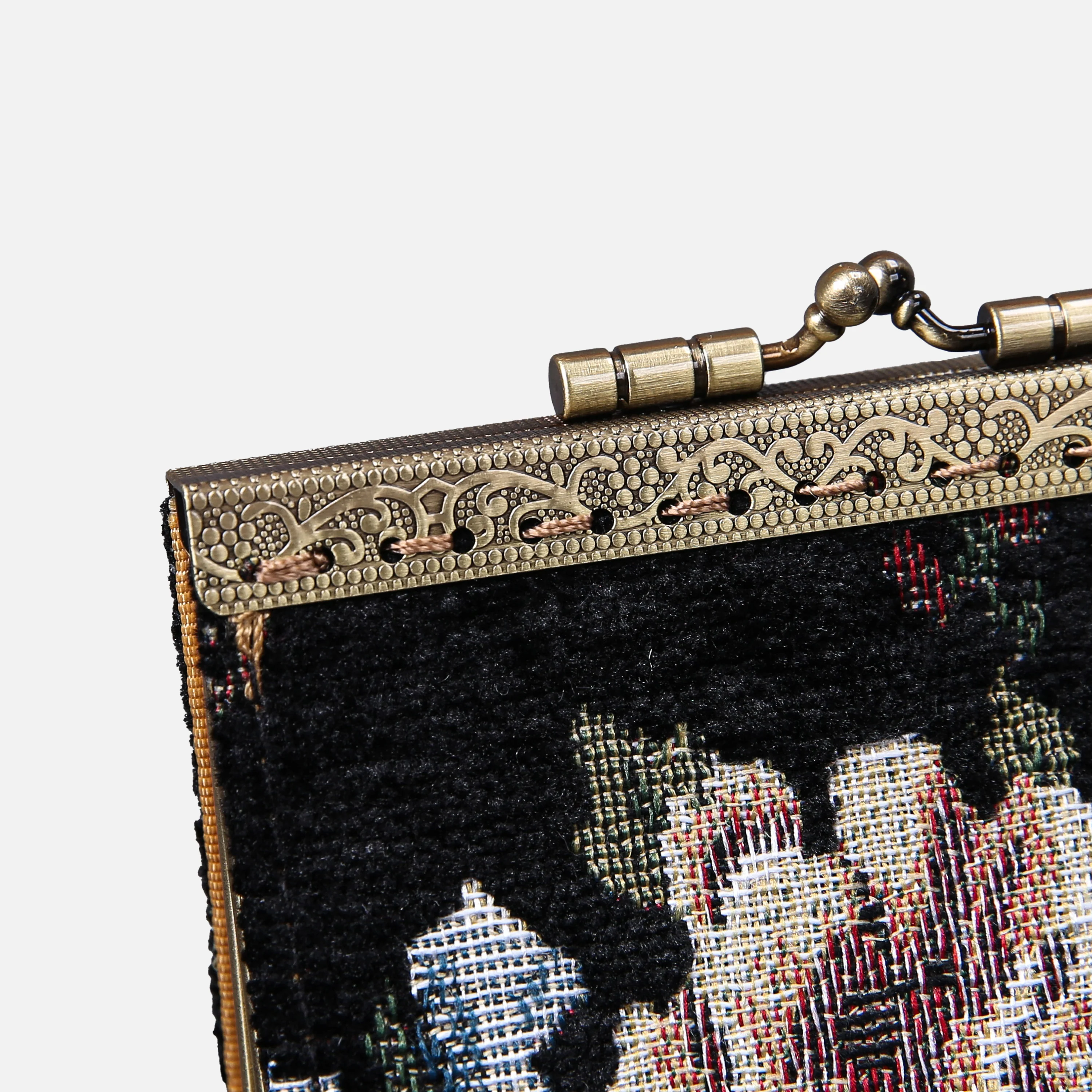 Floral Black Card Wallet - Image 10