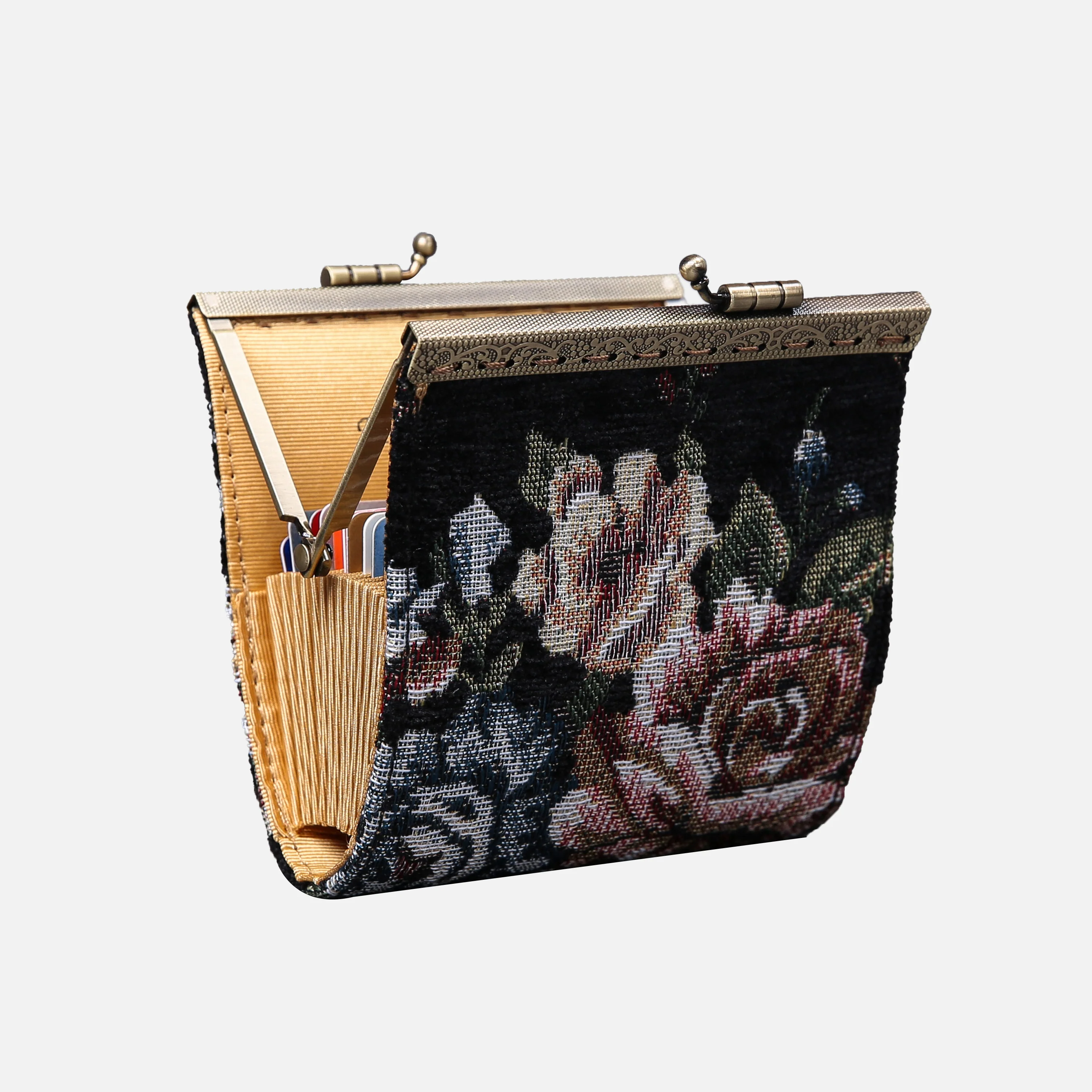 Floral Black Card Wallet - Image 9