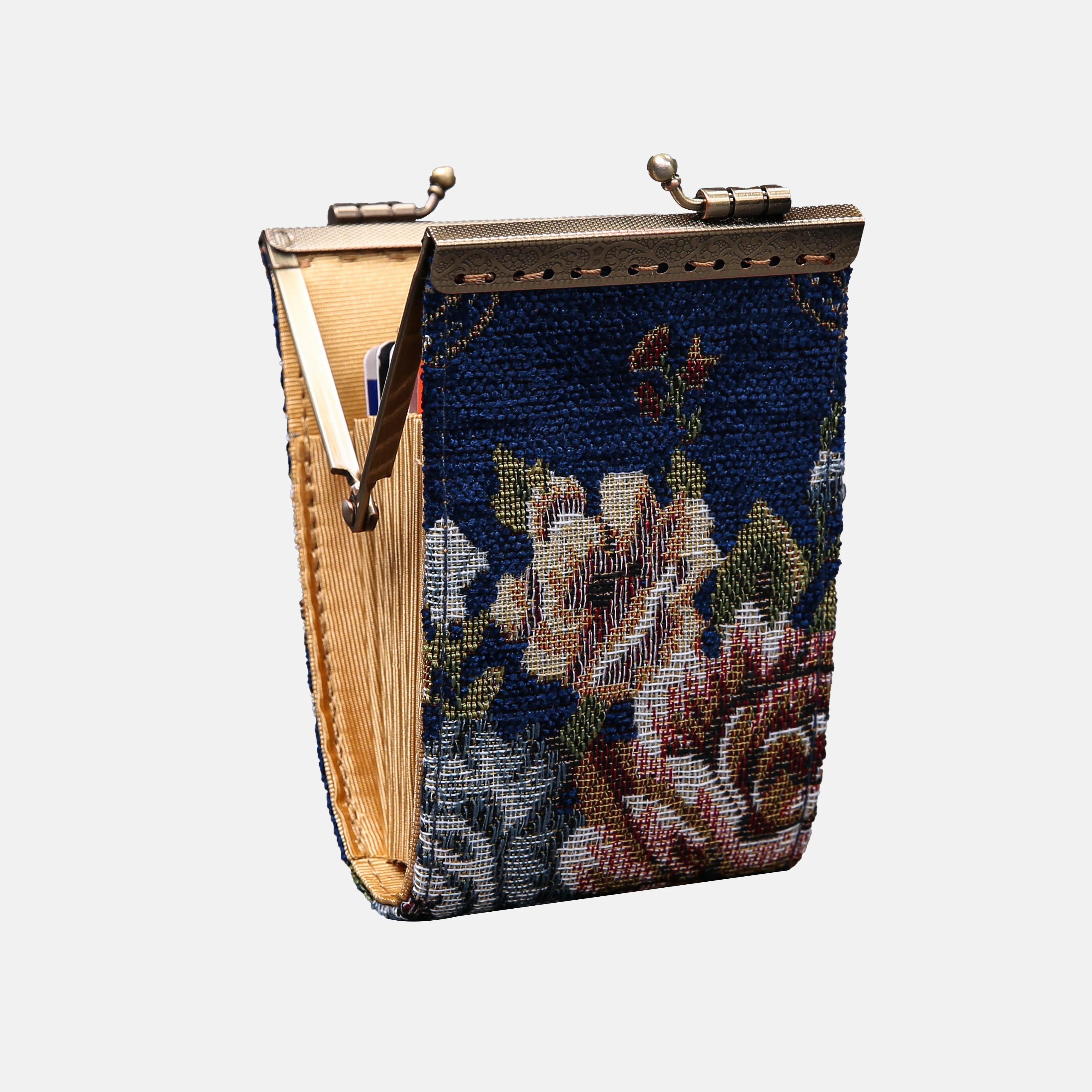 Floral Blue Card Wallet - Image 4