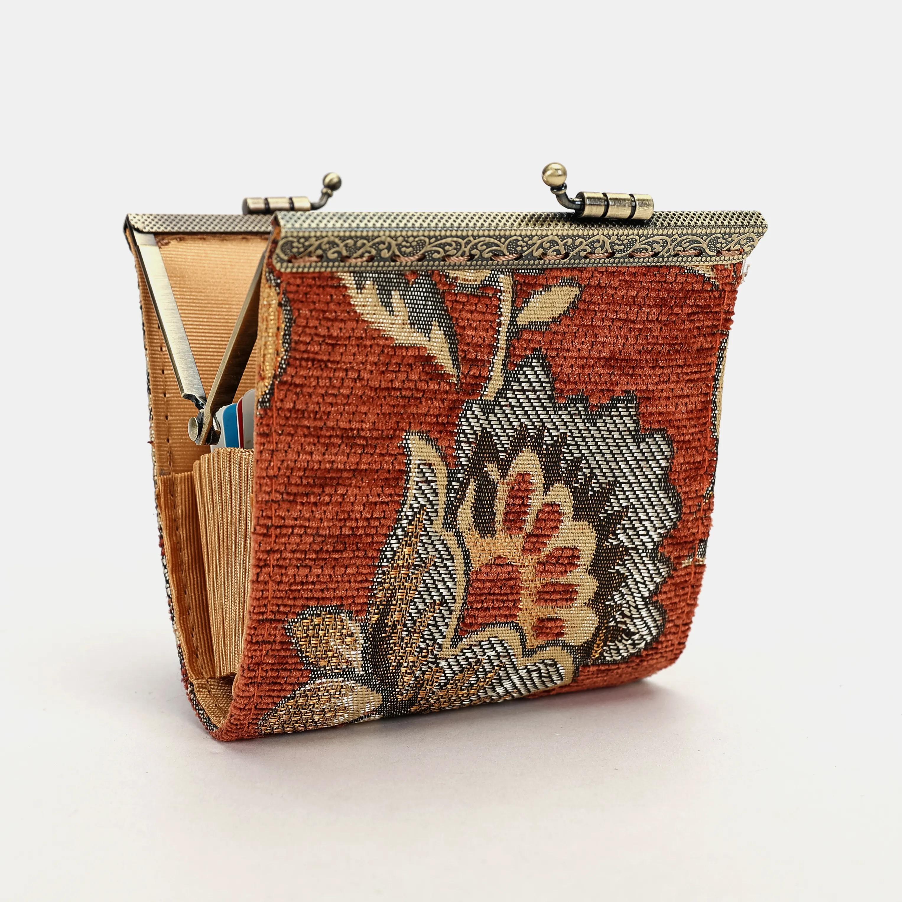 Paisley Orange Card Wallet - Image 5