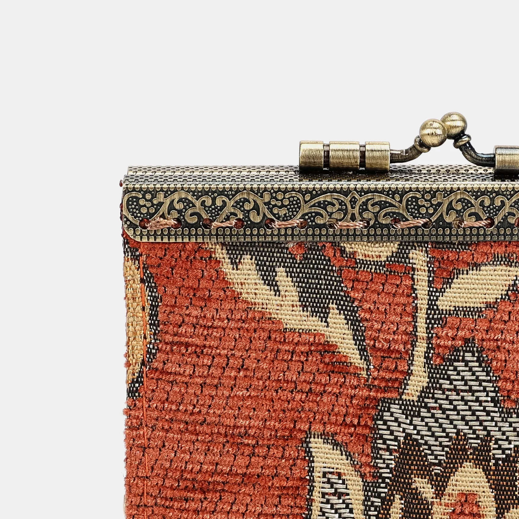 Paisley Orange Card Wallet - Image 7