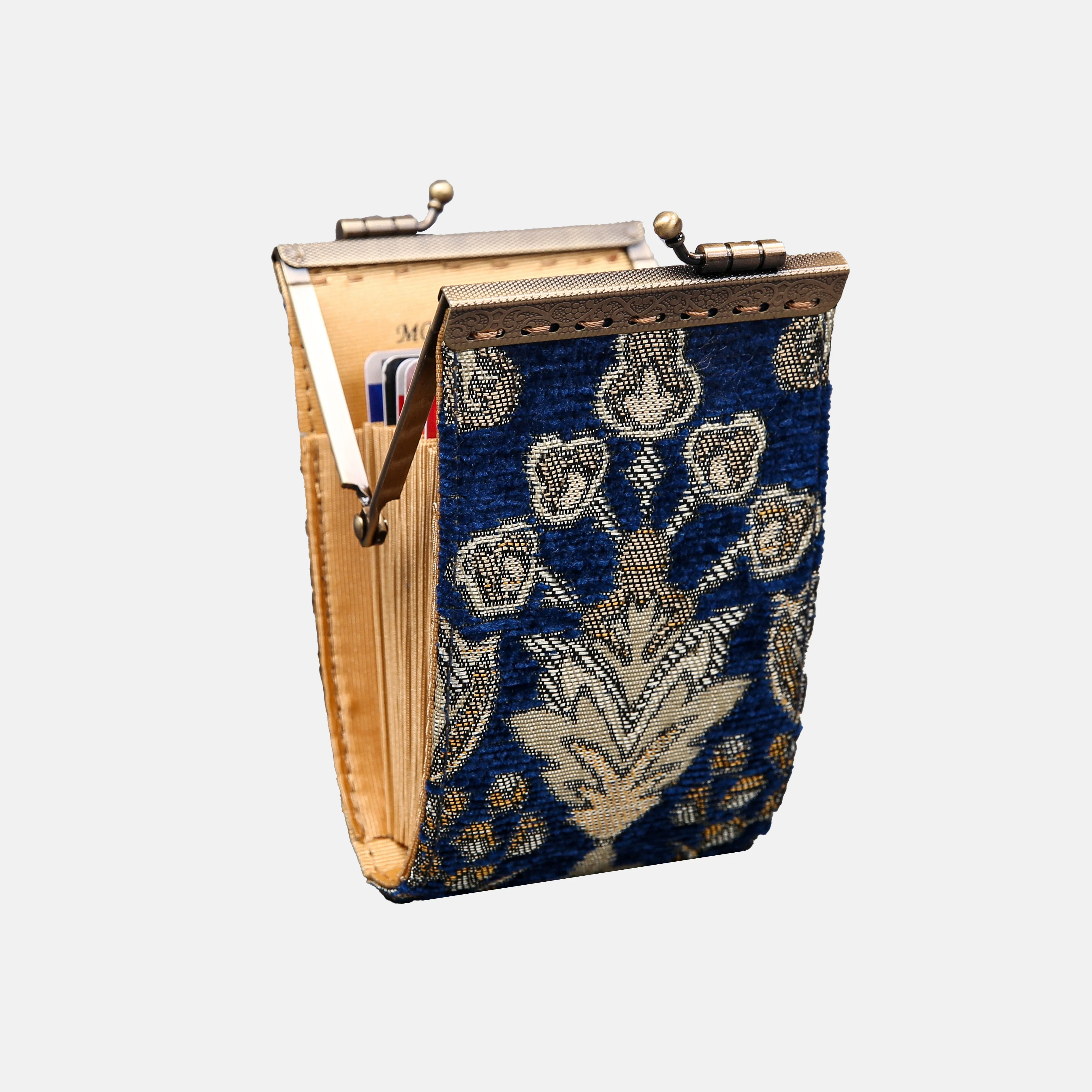 Victorian Blossom Blue Card Wallet - Image 6
