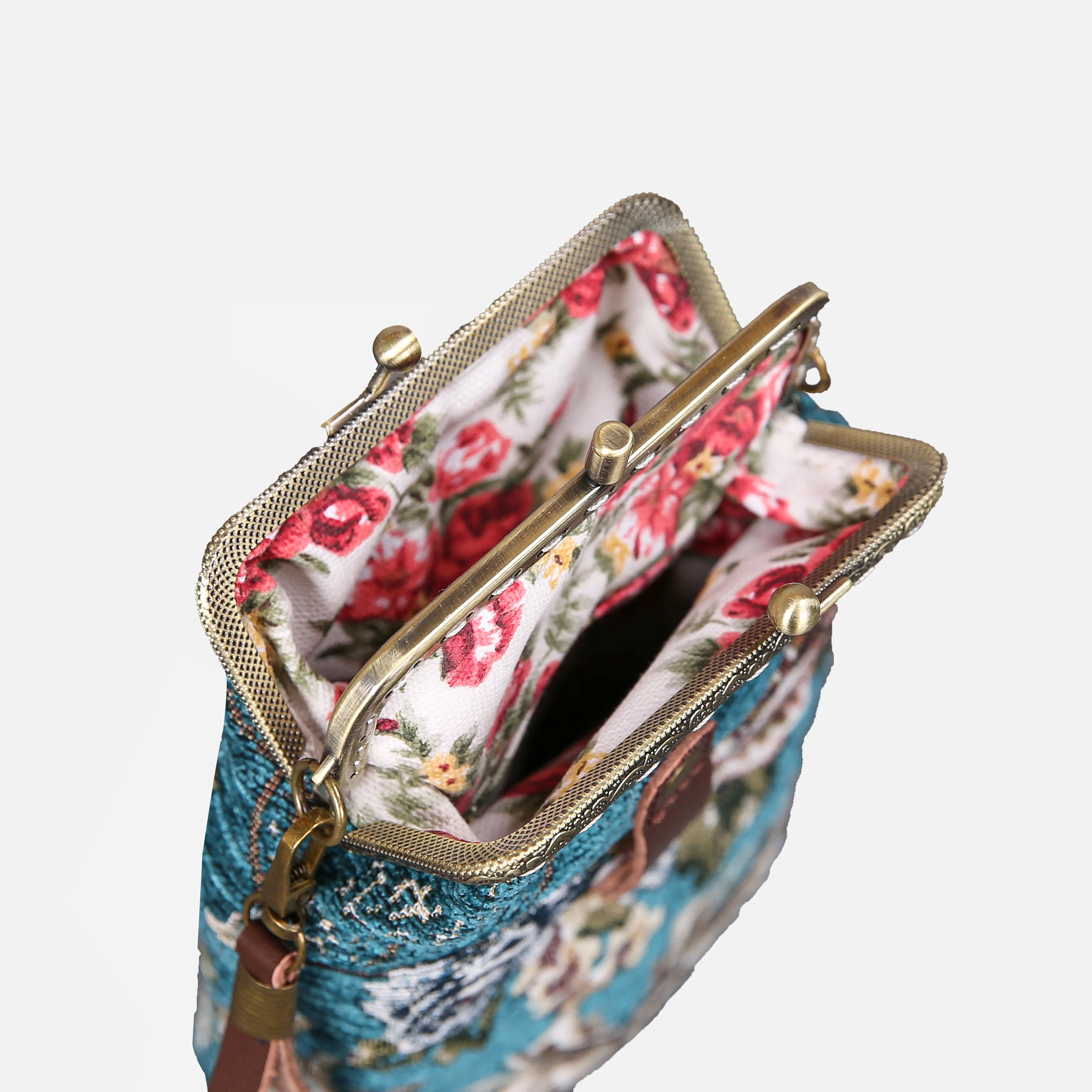 Floral Teal Carpet Phone Case - Image 10