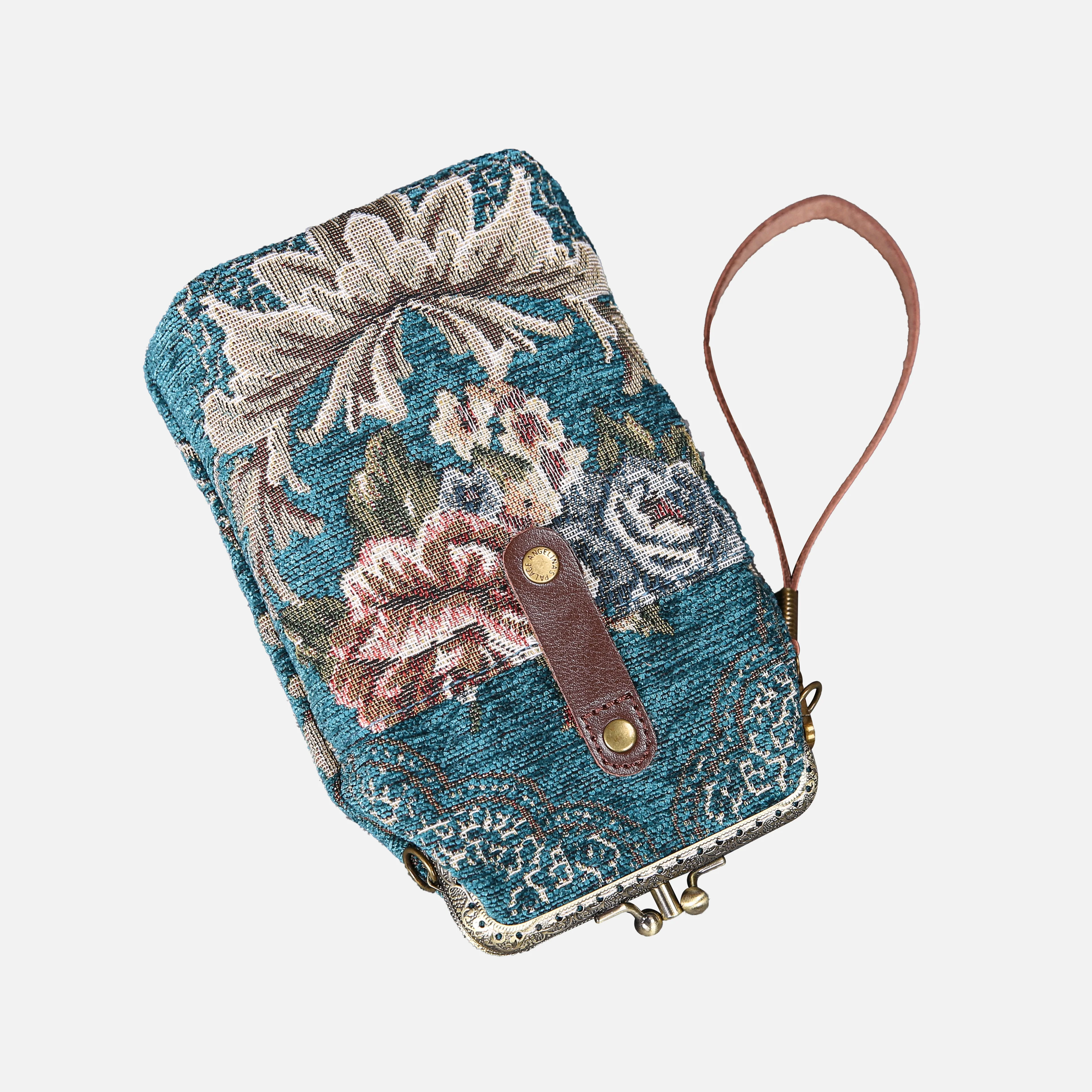 Floral Teal Carpet Phone Case - Image 7