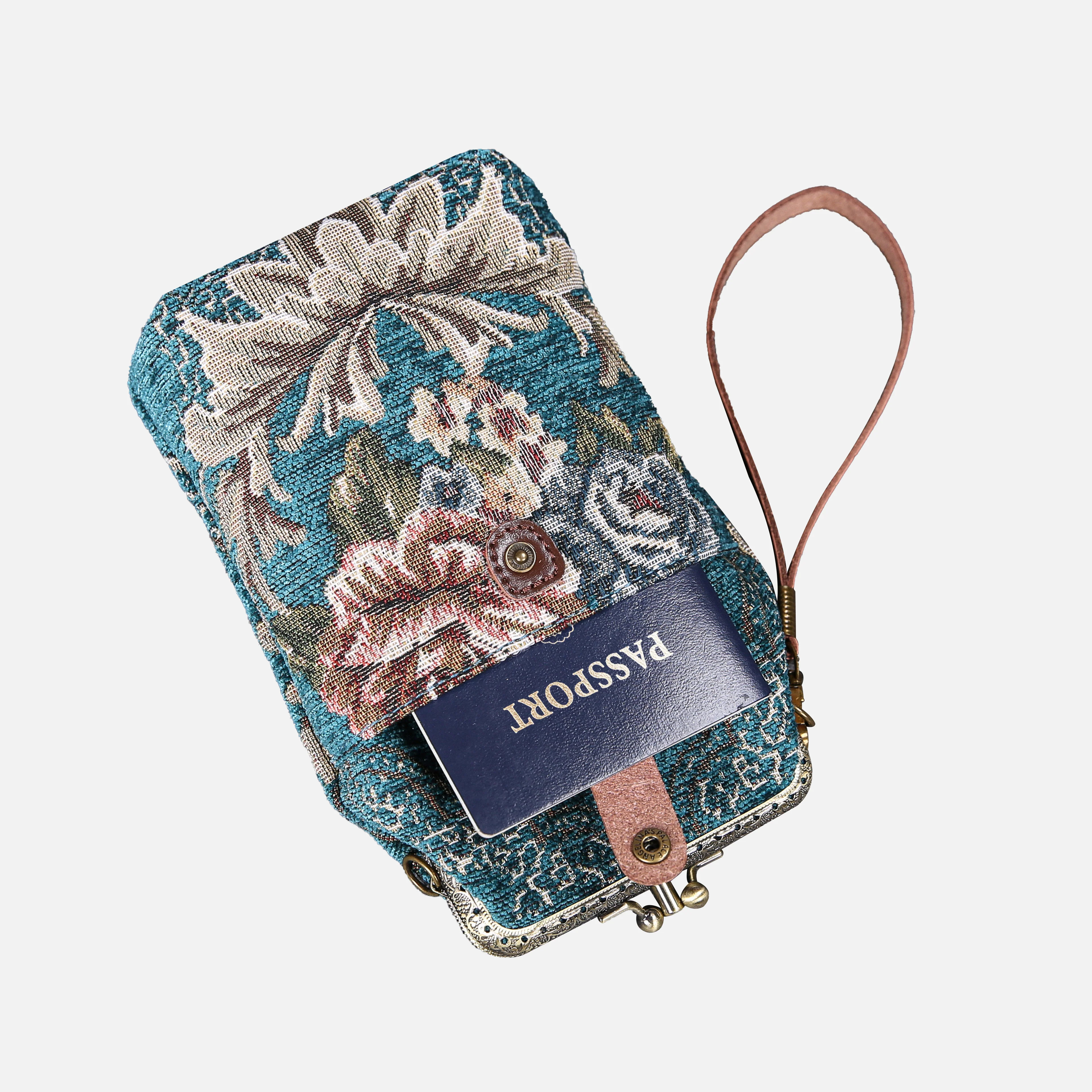 Floral Teal Carpet Phone Case - Image 8