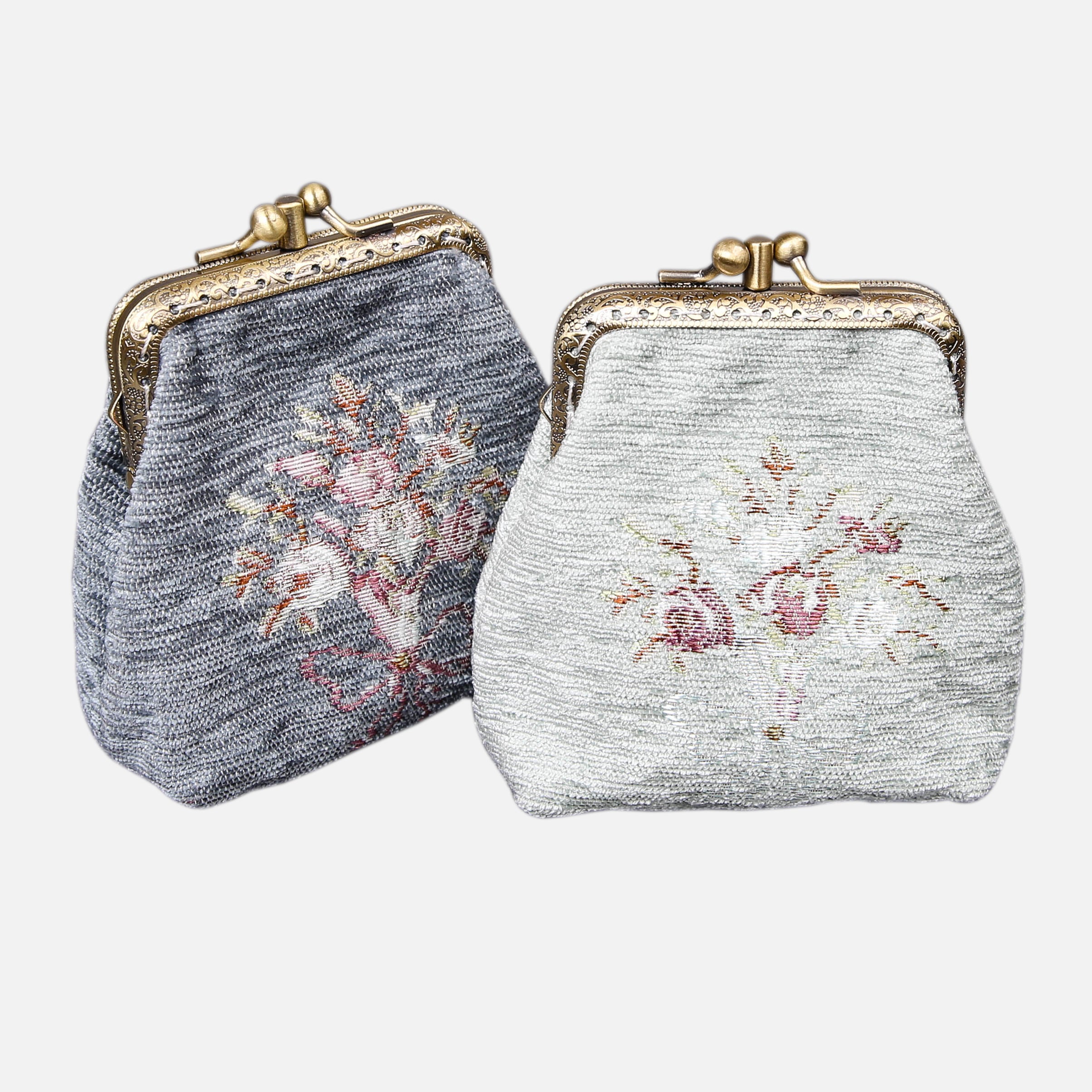 Bouquet Pattern Series Double Kiss Clasp Coin Purse - Image 6