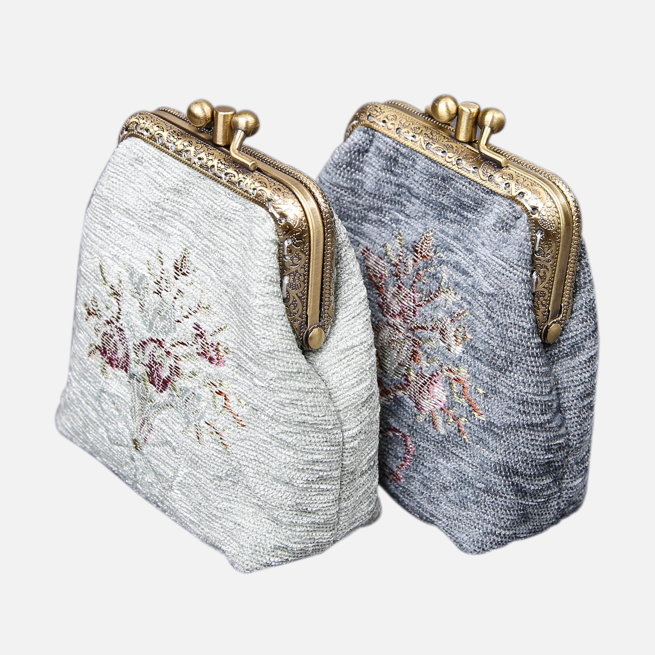 Bouquet Pattern Series Double Kiss Clasp Coin Purse - Image 7