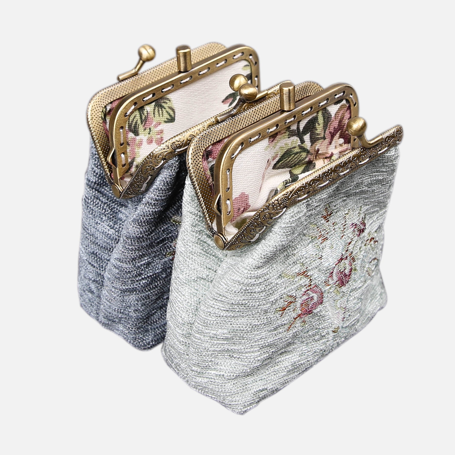 Bouquet Pattern Series Double Kiss Clasp Coin Purse - Image 8