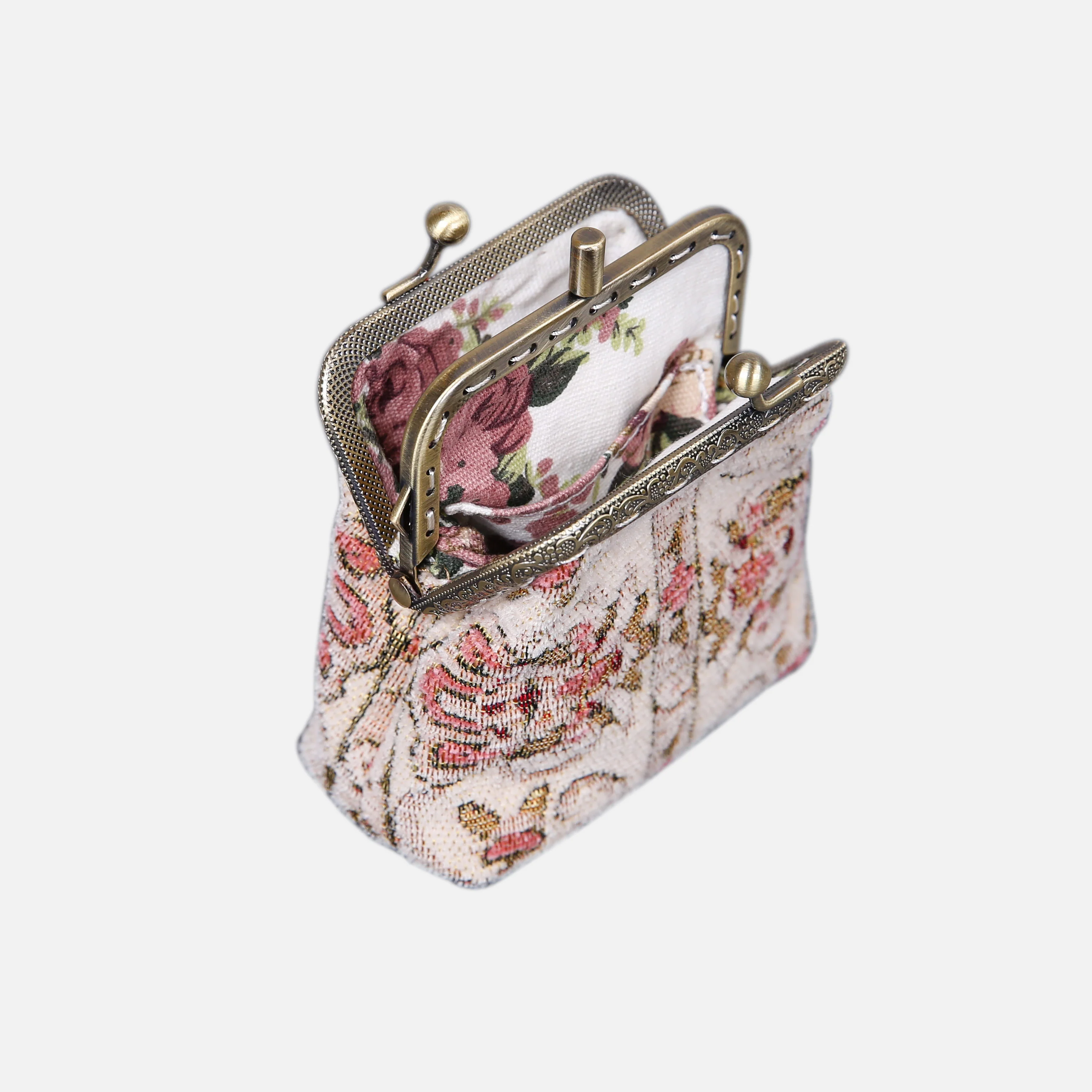 Golden Age Pink Double Kiss Clasp Coin Purse - Image 4