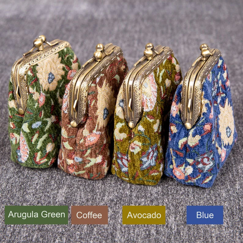 Oriental Pattern Series Double Kiss Clasp Coin Purse - Image 12