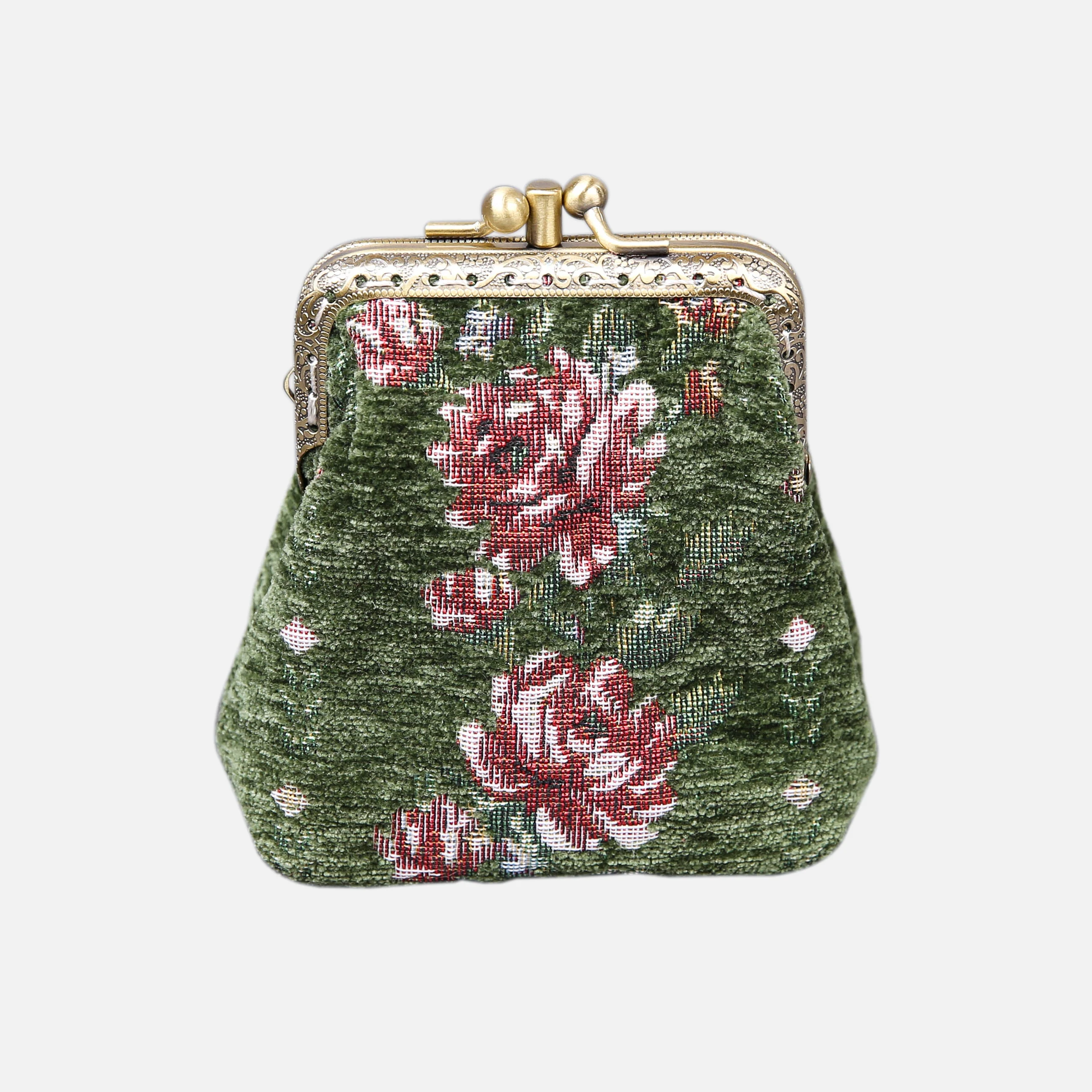 Rose Series Arugula Green Double Kiss Clasp Coin Purse - Image 3