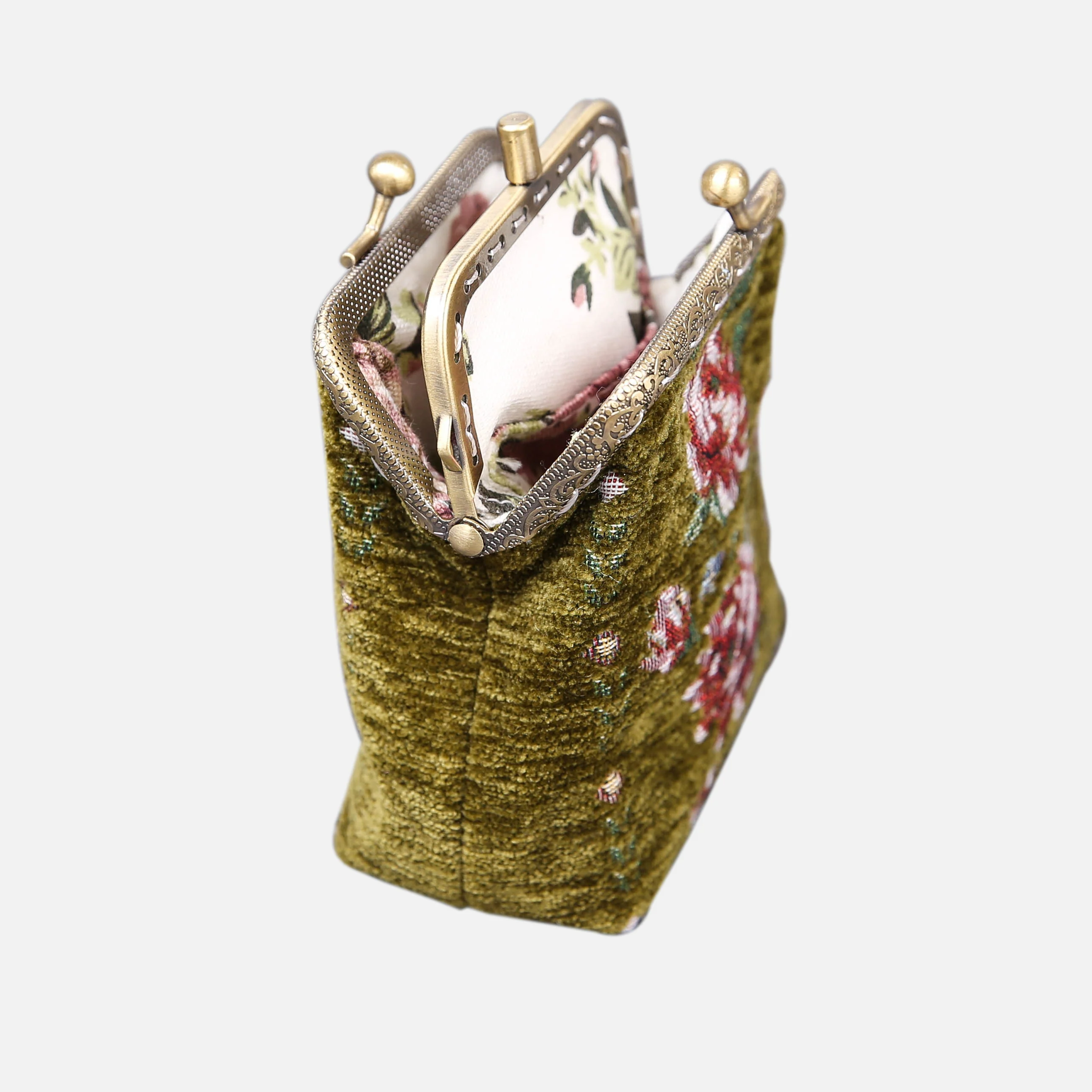 Rose Series Avocado Double Kiss Clasp Coin Purse - Image 4